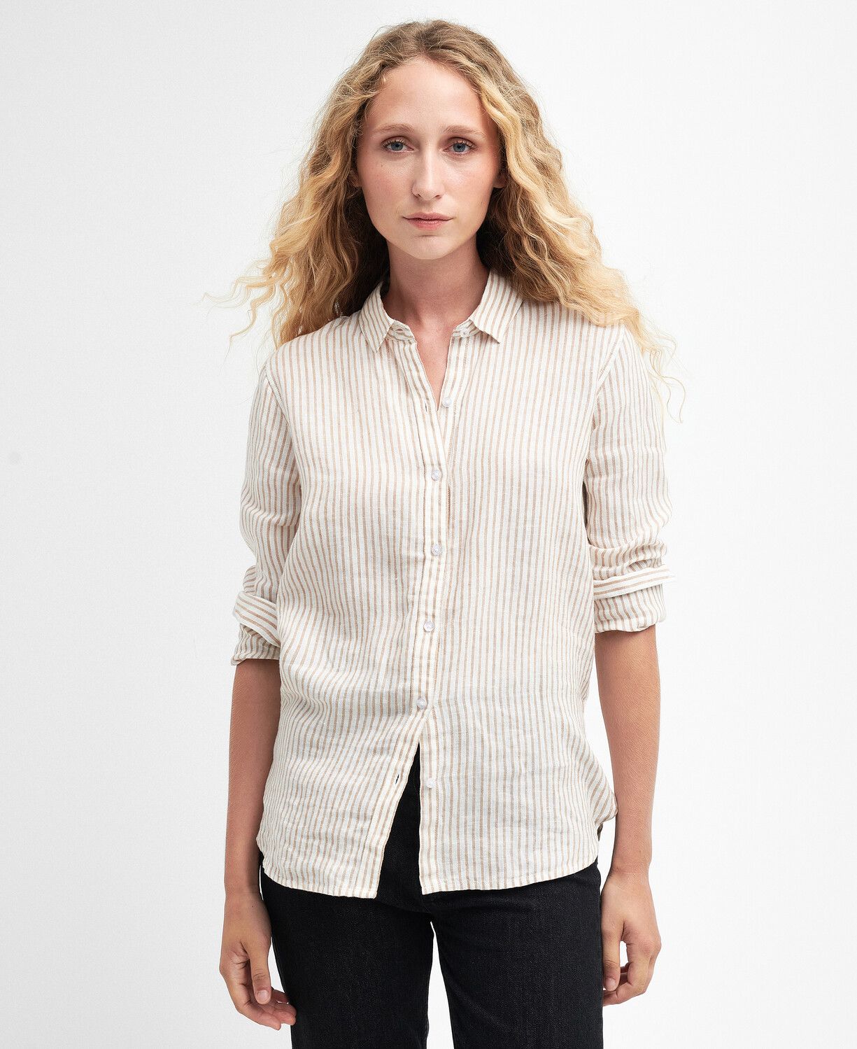 Barbour Marine Ladies Relaxed Shirt Tannin Stripe 4