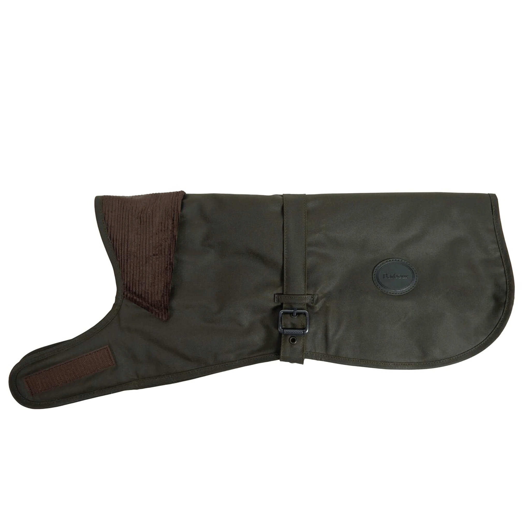 Barbour Matt Waxed Dog Coat Olive Green
