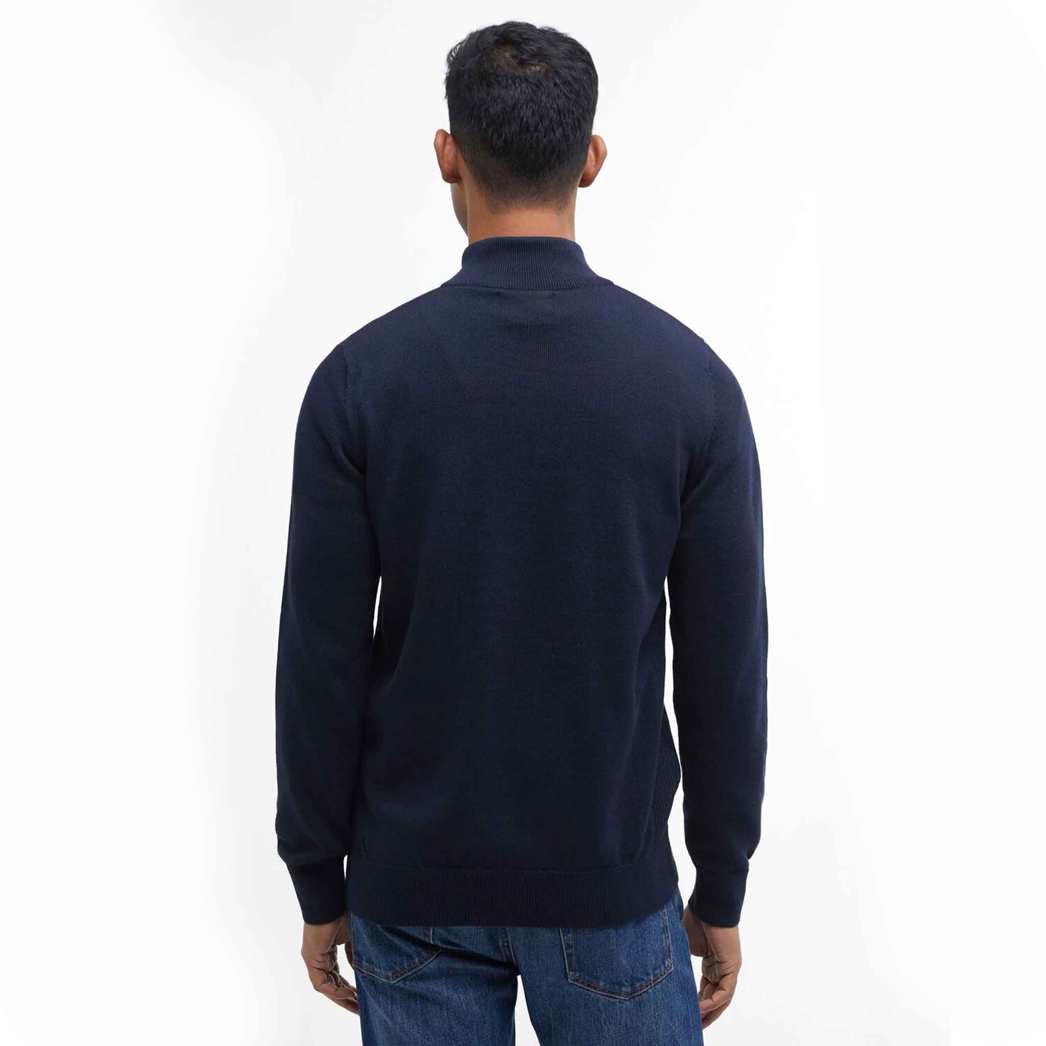 Barbour Men's Cotton Half Zip Jumper Navy