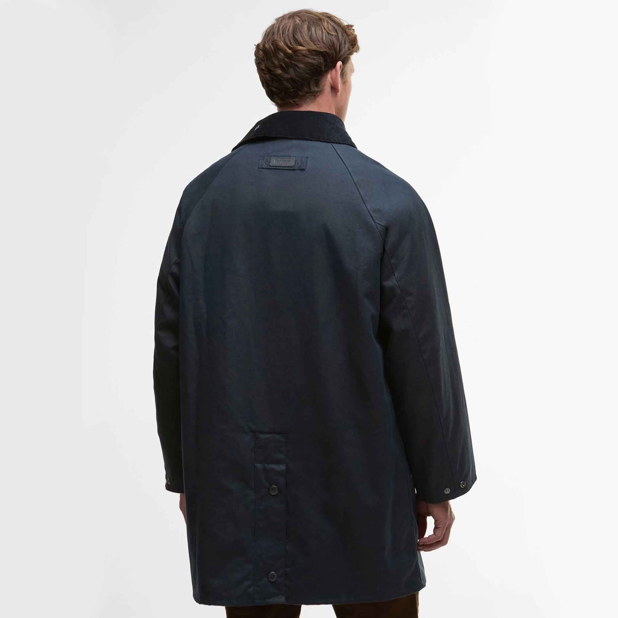 Barbour Men's Country Wax Mac Jacket Navy