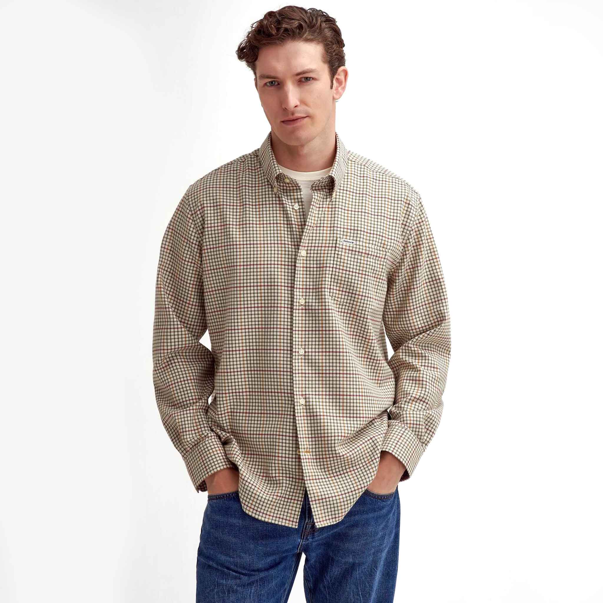 Barbour Men's Henderson Thermo Weave Shirt Ecru