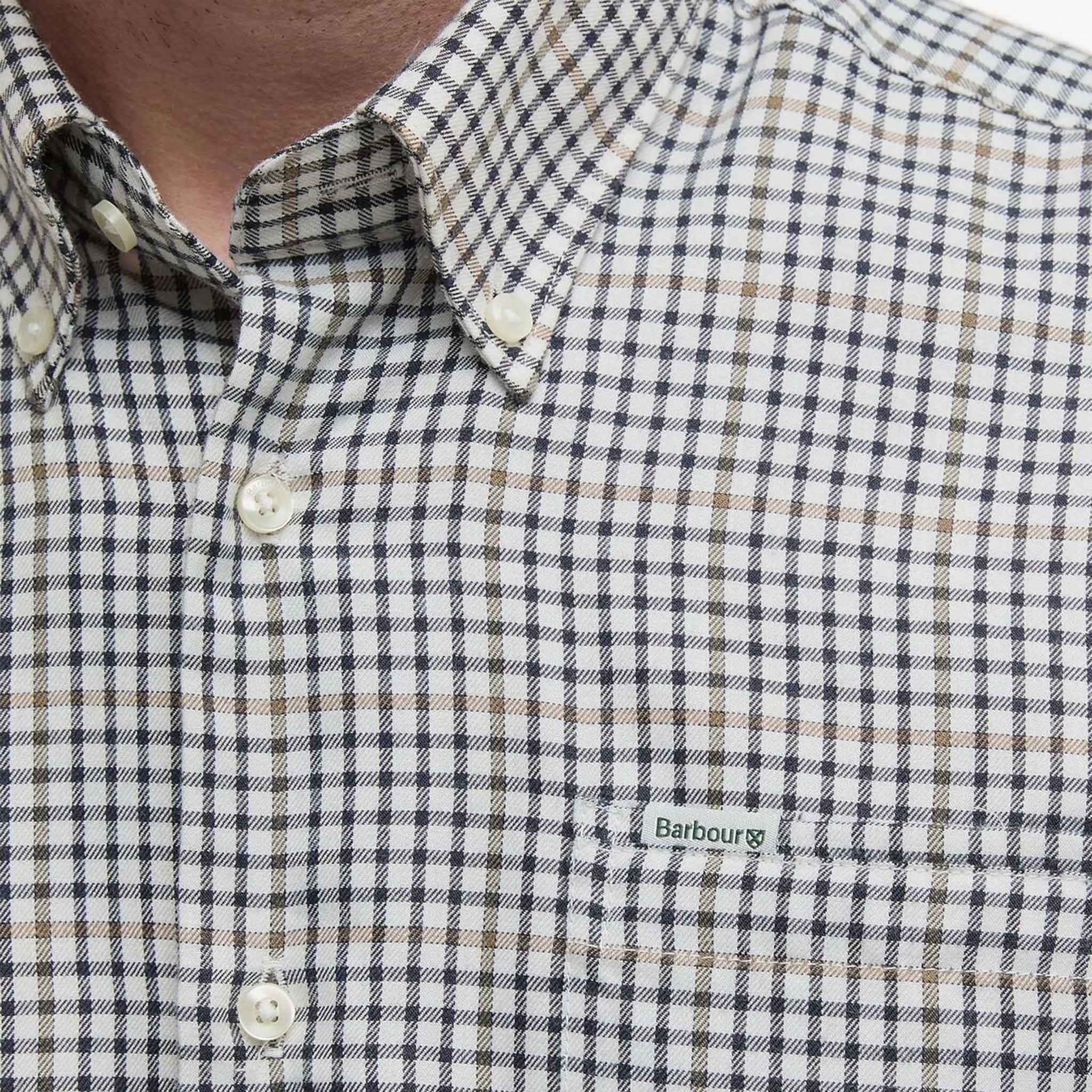 Barbour Men's Henderson Thermo Weave Shirt Whisper Classic White