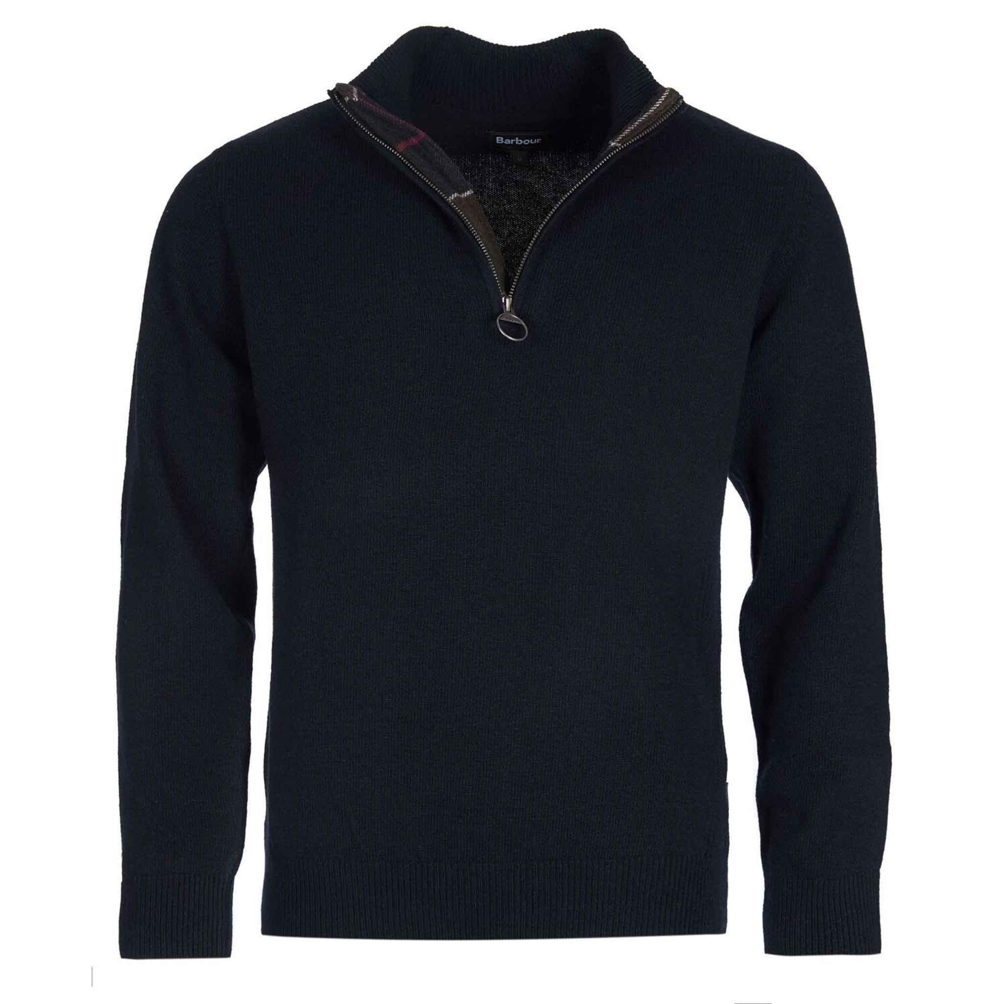 Barbour Men's Holden Lambswool Half Zip Jumper Navy
