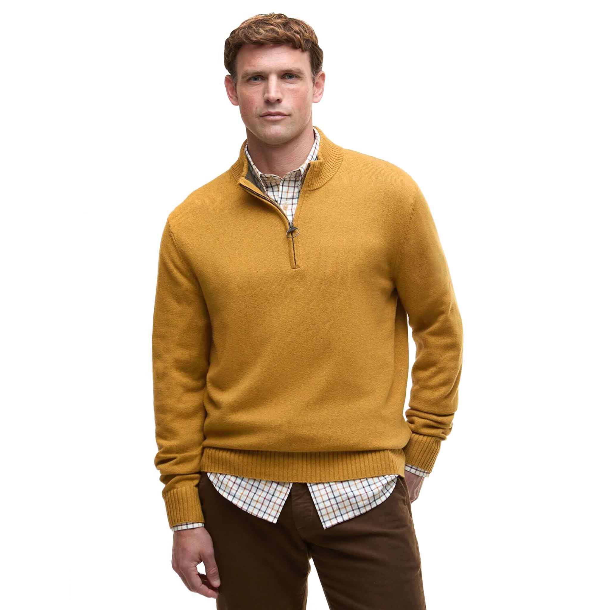 Barbour Men's Kelson 1/2 Zip Jumper Copper