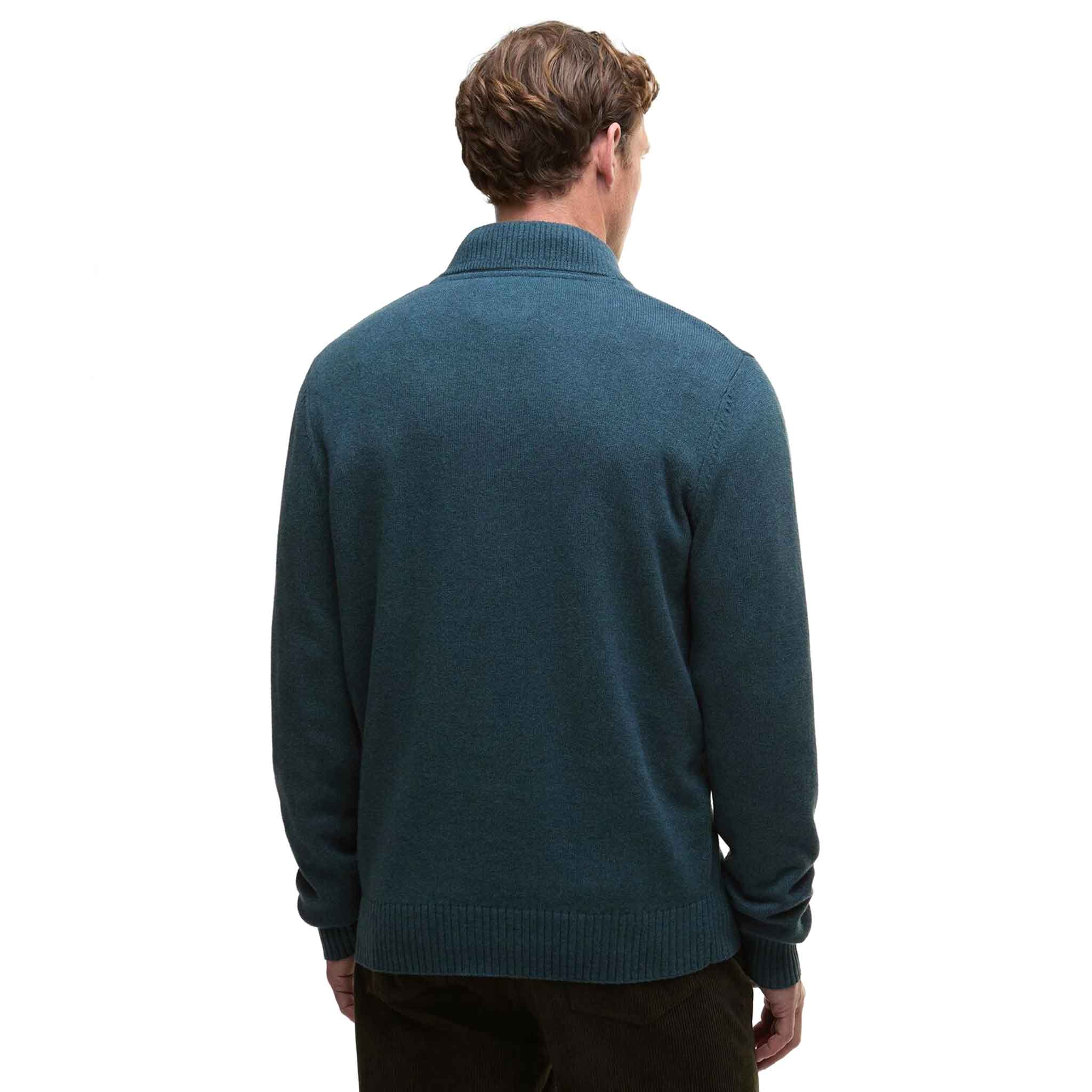 Barbour Men's Kelson 1/2 Zip Jumper Mallard Green