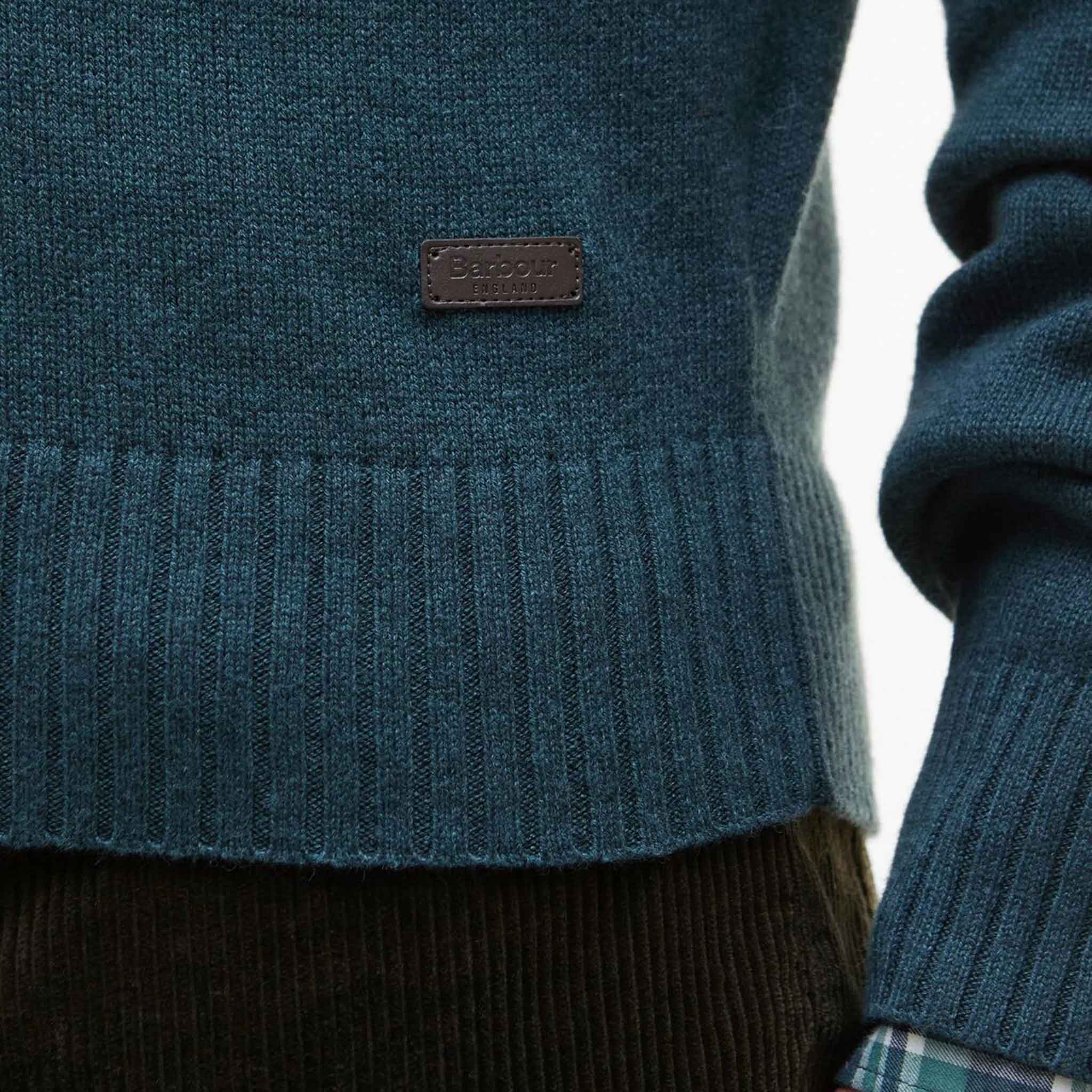 Barbour Men's Kelson 1/2 Zip Jumper Mallard Green