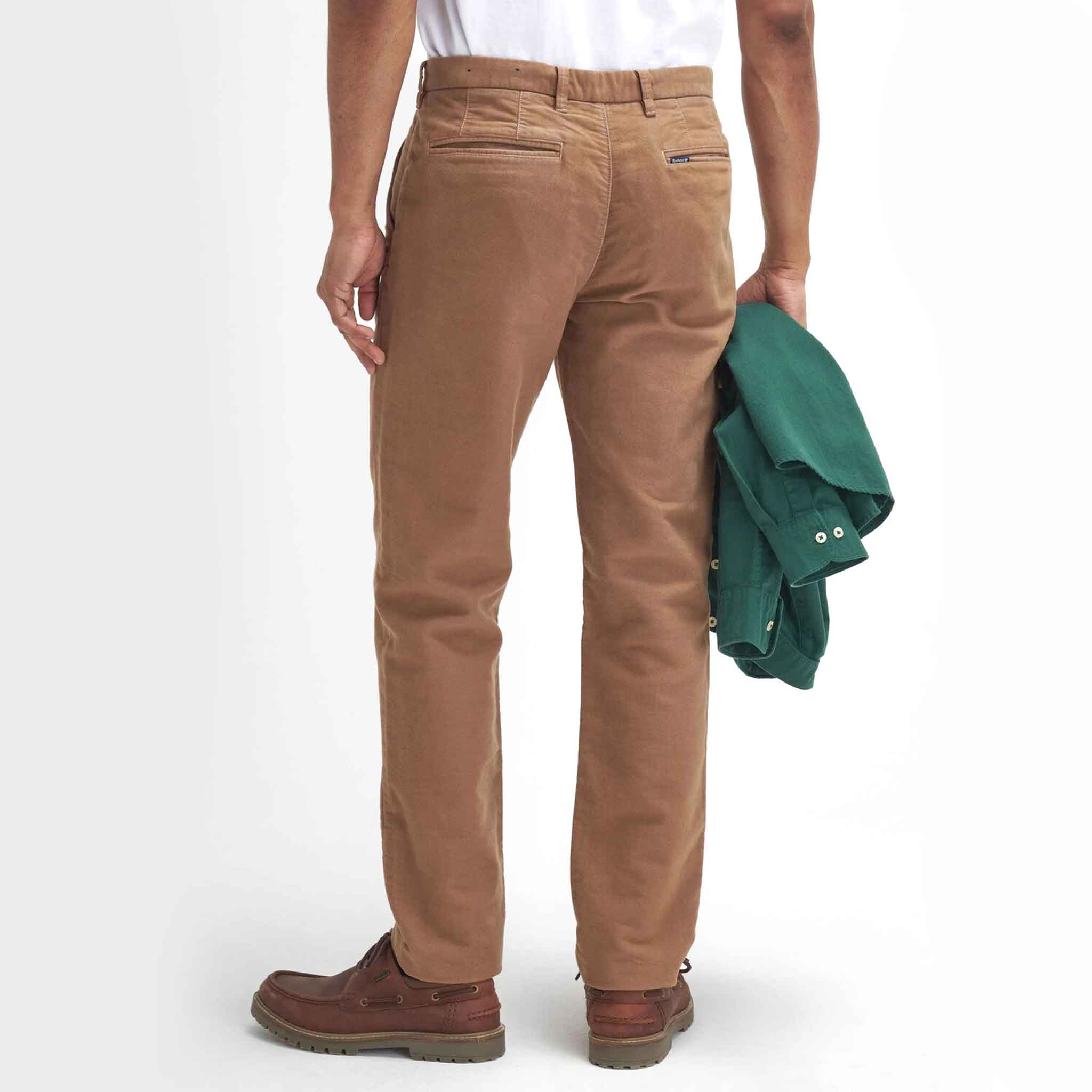 Barbour Men's Moleskin Tailored Trousers Sandstone