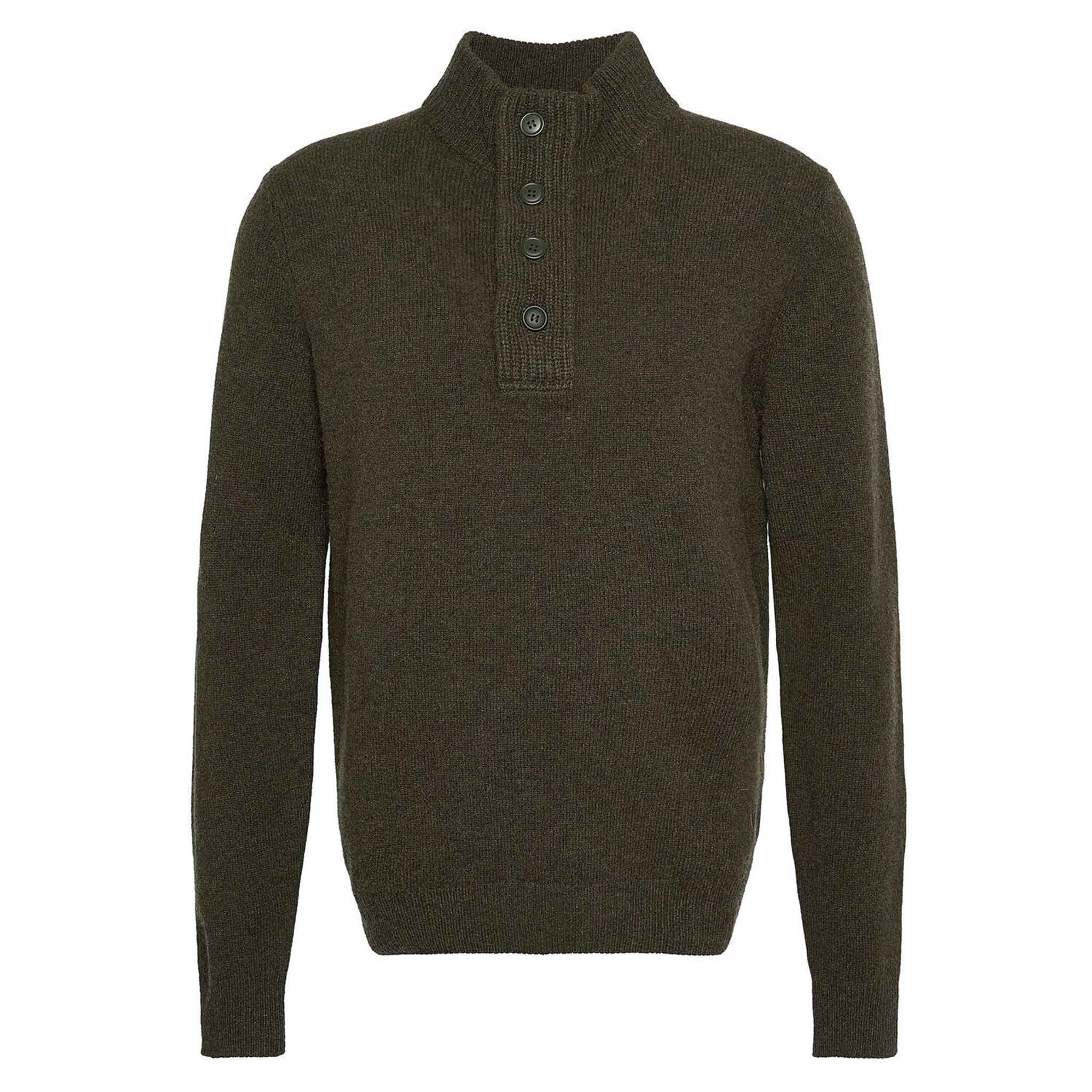 Barbour Men's Essential Elbow Patch Jumper Seaweed