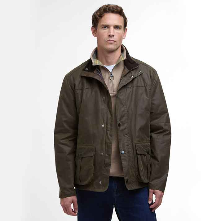 Barbour Sander Men's Waxed Jacket Beech