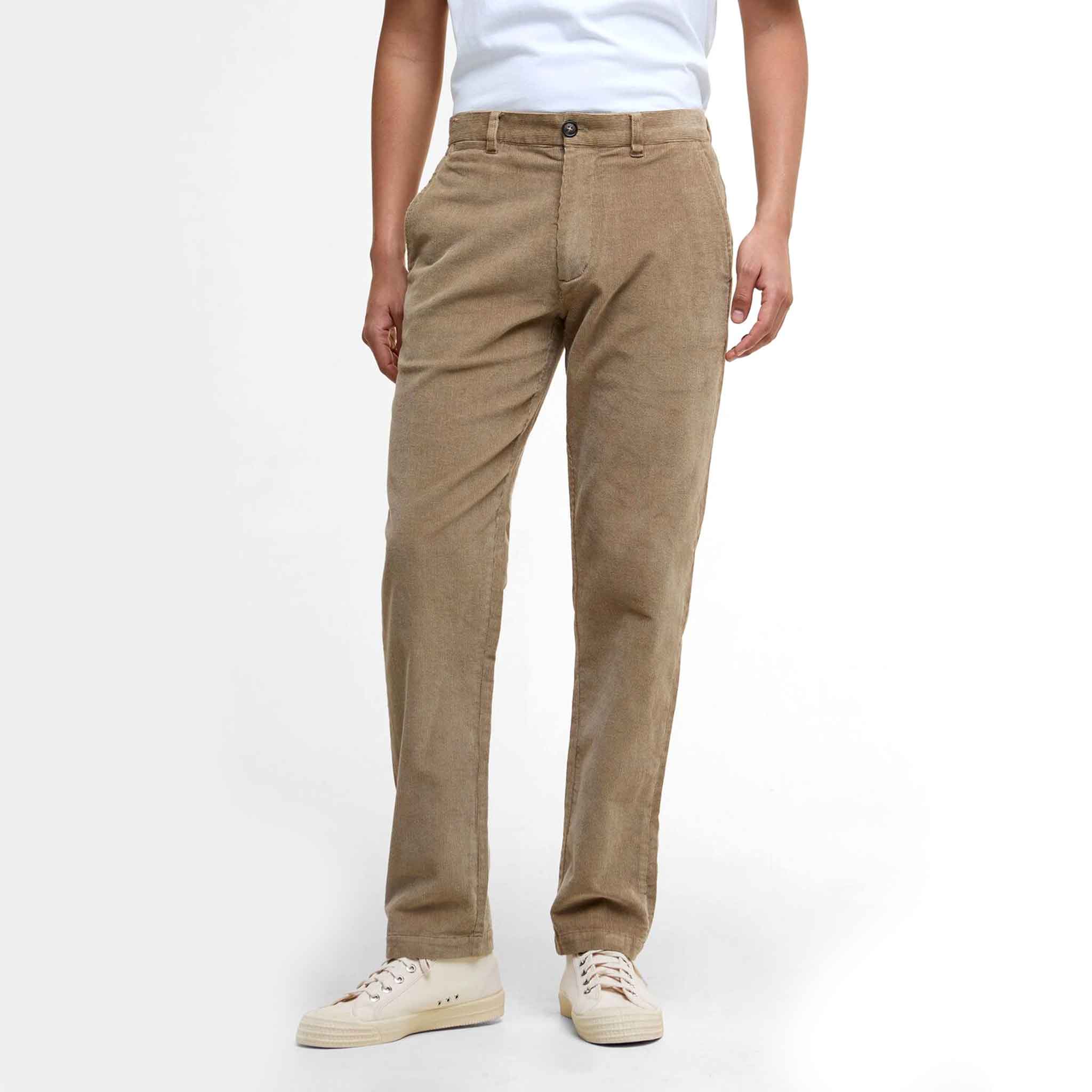 Barbour Men's Stretch Cord Tailored Trousers Washed Stone
