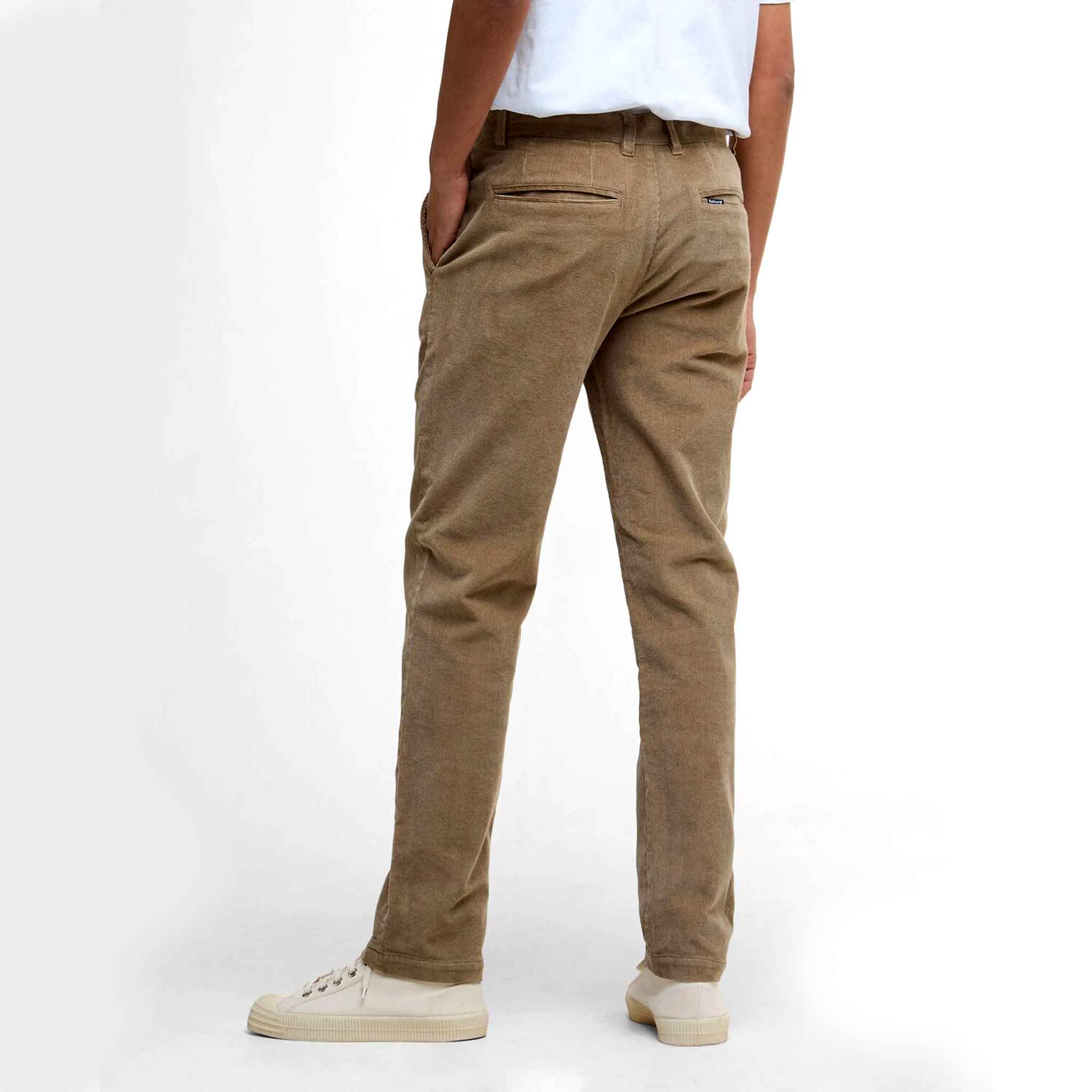 Barbour Men's Stretch Cord Tailored Trousers Washed Stone
