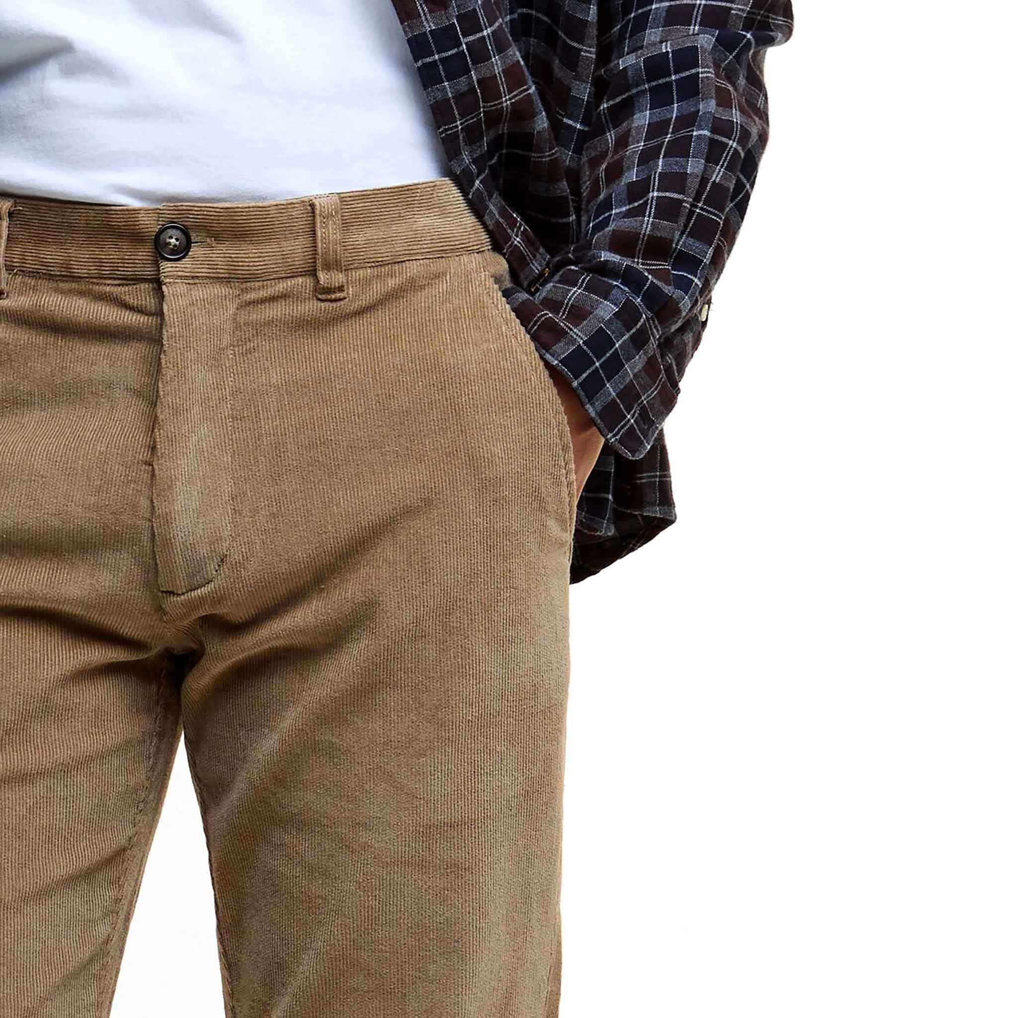 Barbour Men's Stretch Cord Tailored Trousers Washed Stone