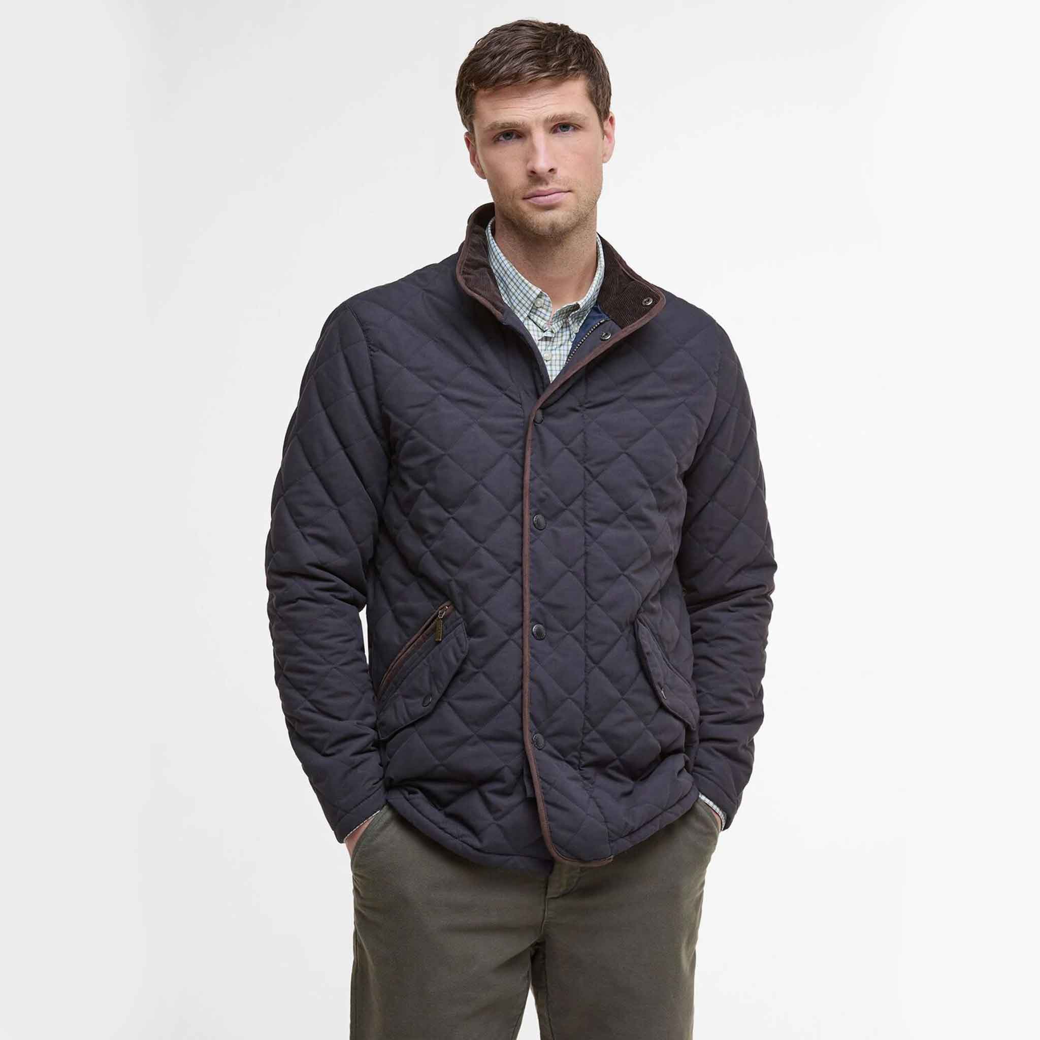 Barbour Men's Waterproof Shoveler Quilted Jacket Navy