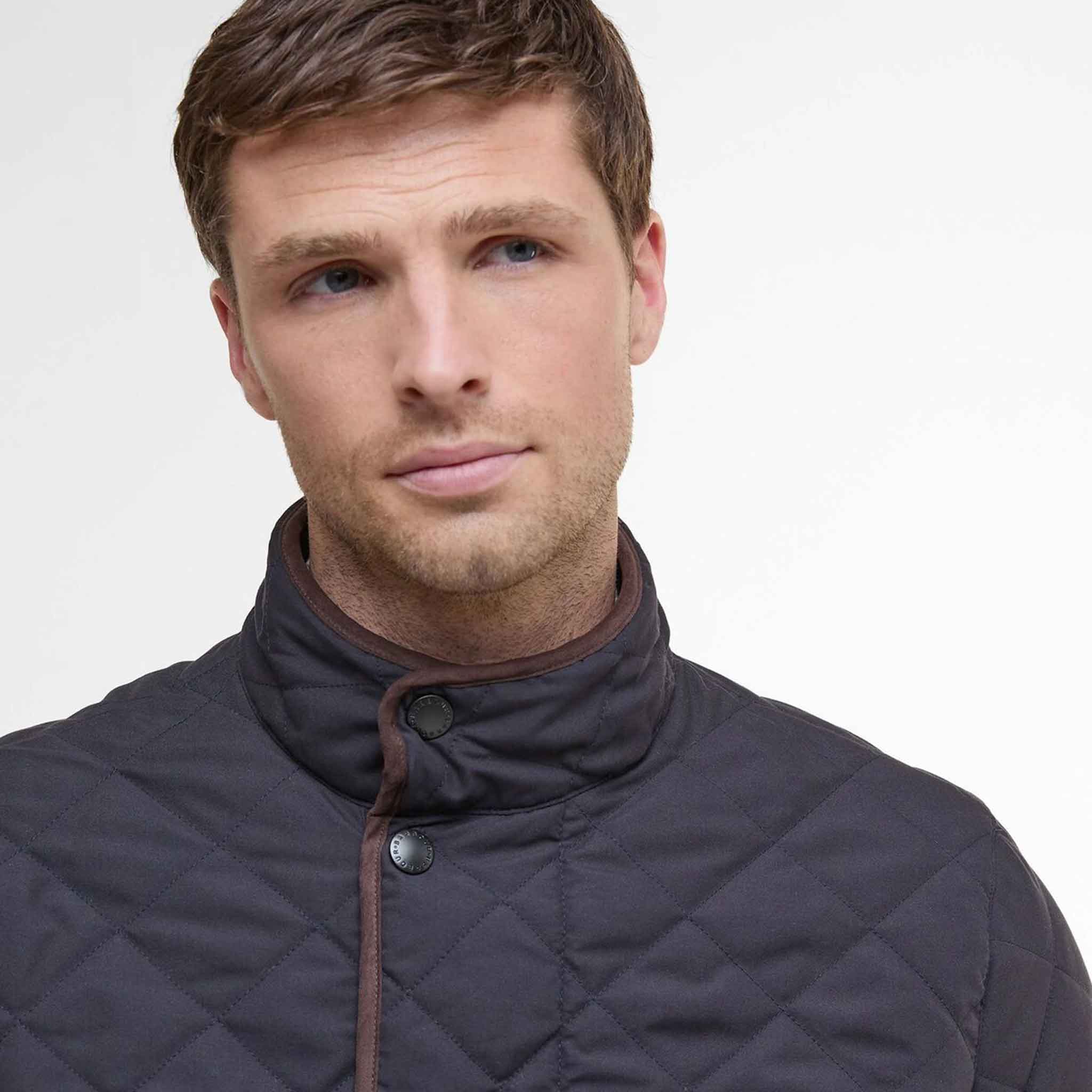 Barbour Men's Waterproof Shoveler Quilted Jacket Navy
