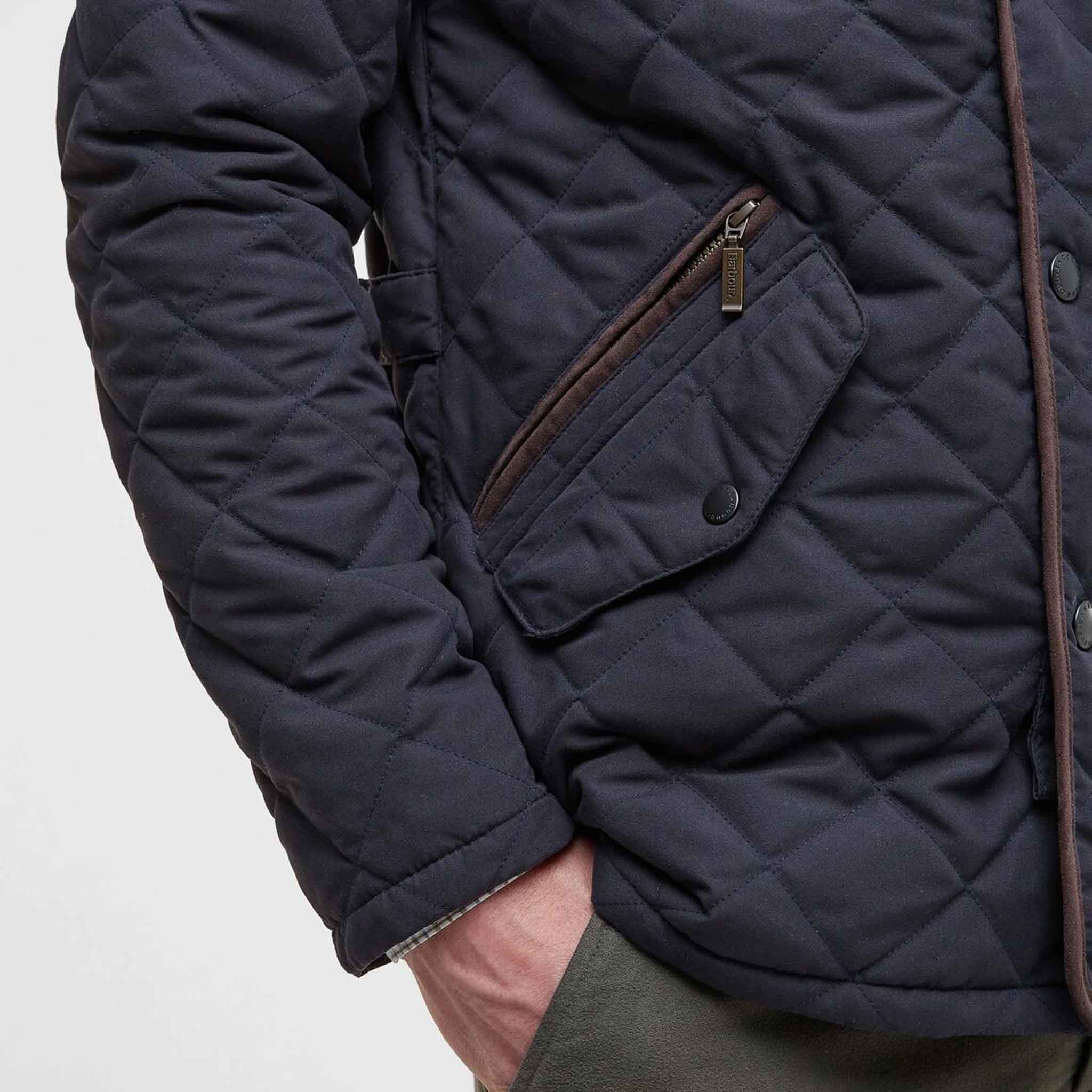 Barbour Men's Waterproof Shoveler Quilted Jacket Navy