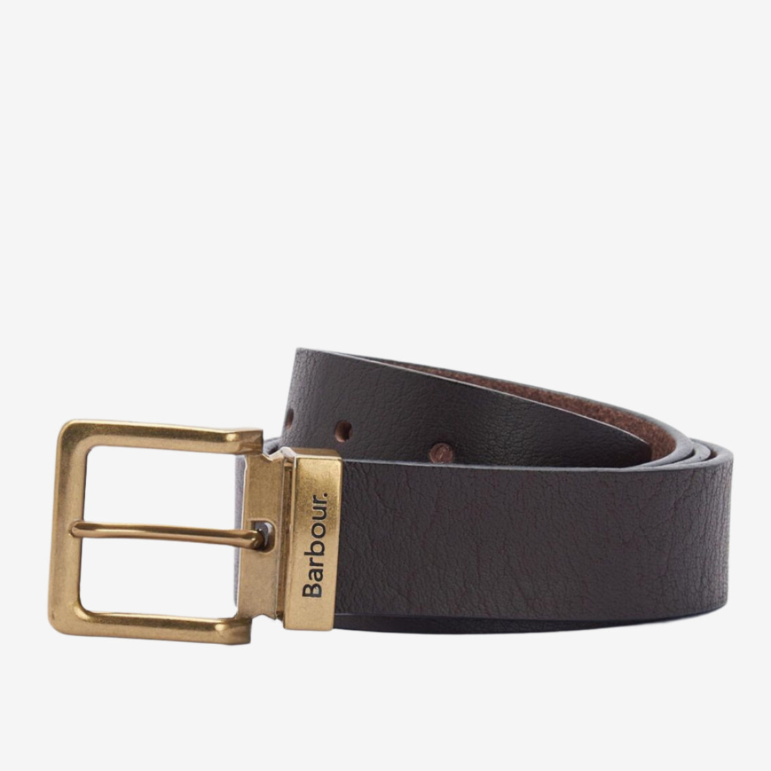 Barbour Men's Blakely Leather Belt Dark Brown 1