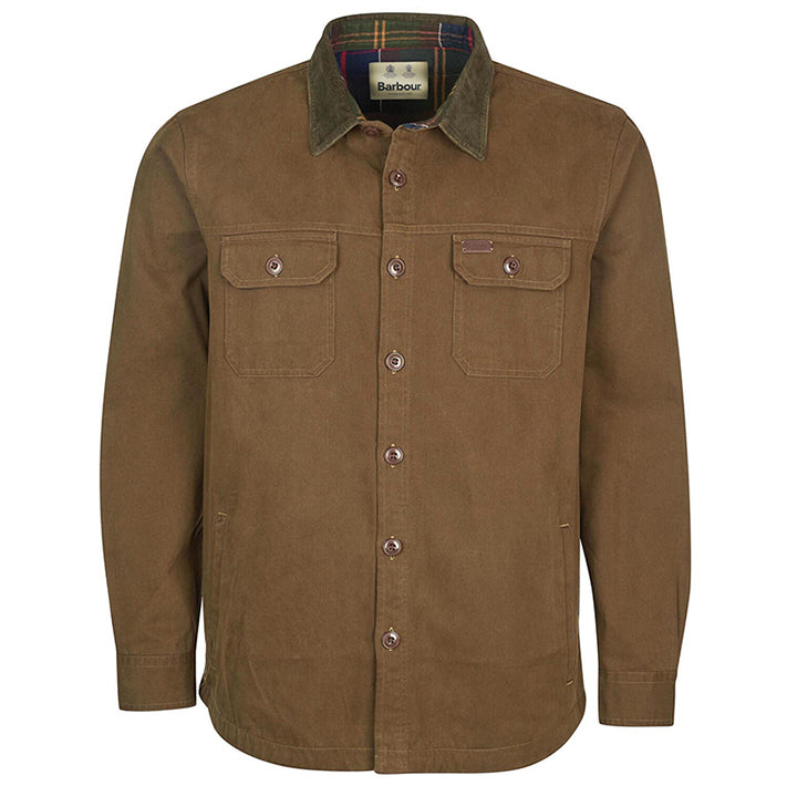 Barbour Mens Catbell Overshirt Dark Olive 1