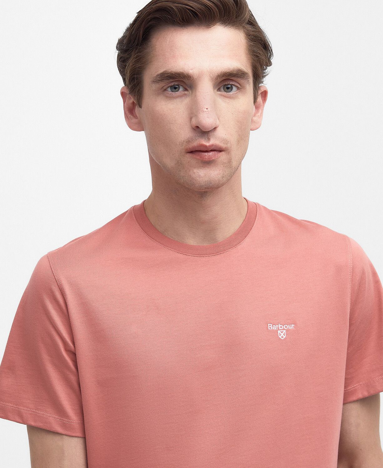 Barbour Men's Essential Sports T-Shirt Pink Clay 4