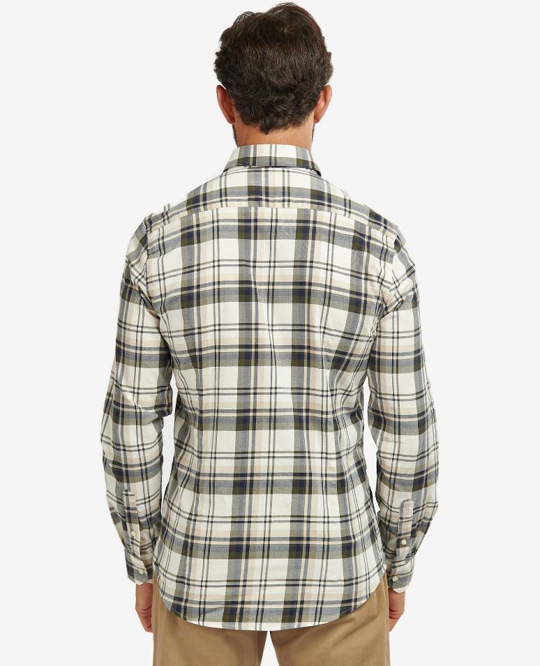 Barbour Men's Falstone Tailored Checked Shirt Stone 2