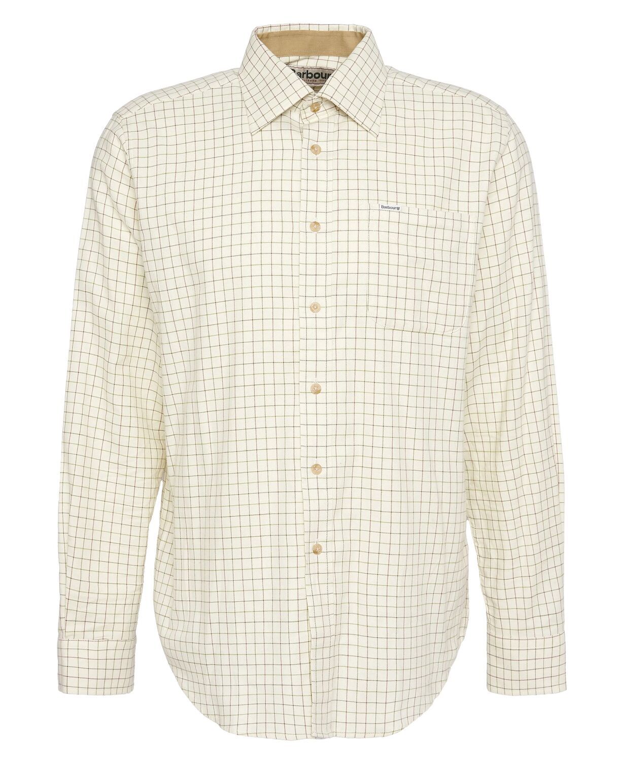 Barbour Men's Field Tattersall Shirt Green-Brown 2