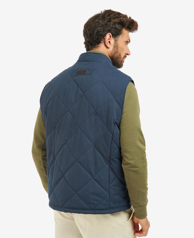 Barbour Men's Kurt Gilet Navy-River Birch Tartan 3