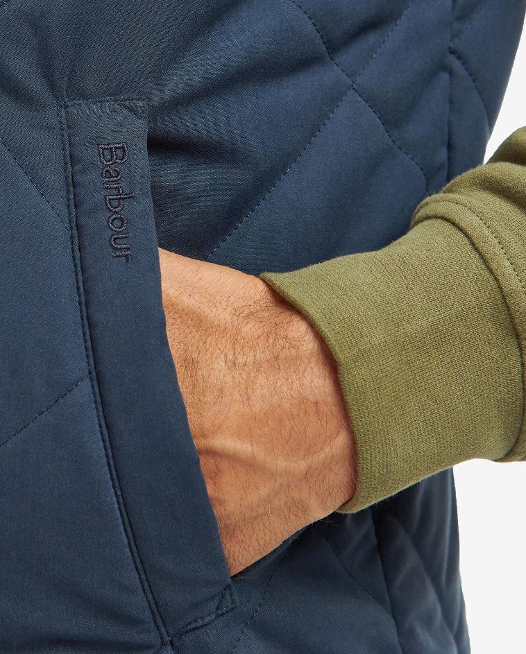 Barbour Men's Kurt Gilet Navy-River Birch Tartan 4