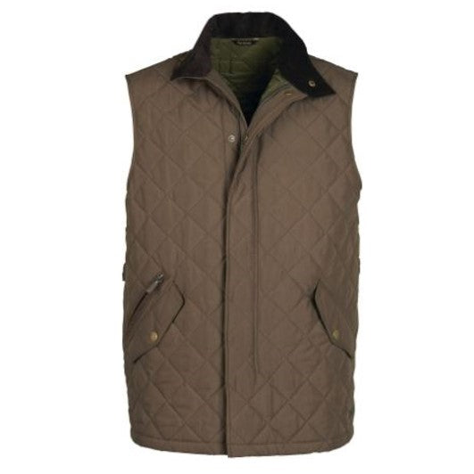 Barbour Men's Shoveler Gilet Dark Olive 1