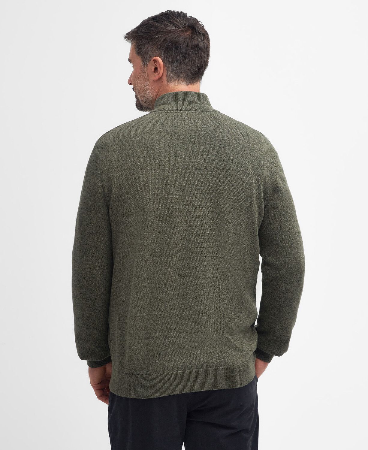 Barbour Men's Whitfield Half Zip Jumper Olive 4