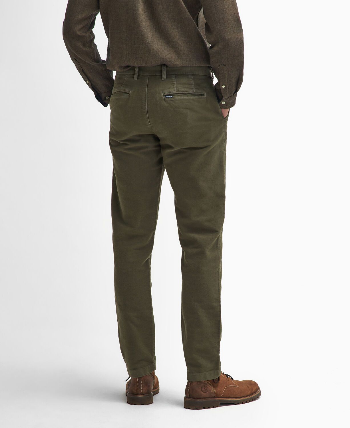 Barbour Moleskin Tailored Fit Trousers Olive 4