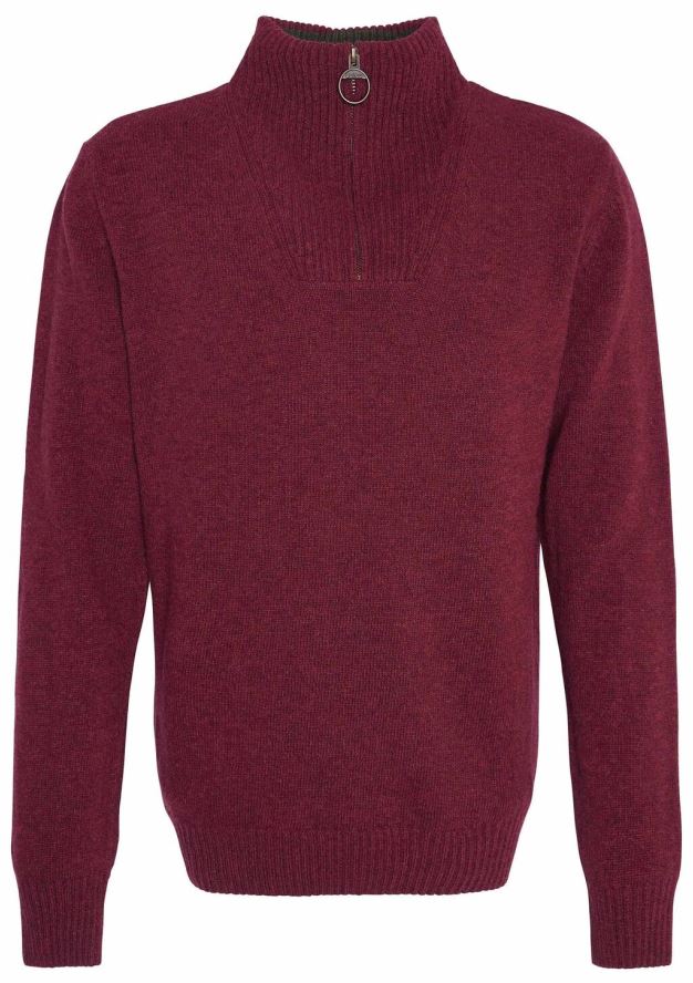 Barbour Nelson Essential Half Zip Jumper Port 2