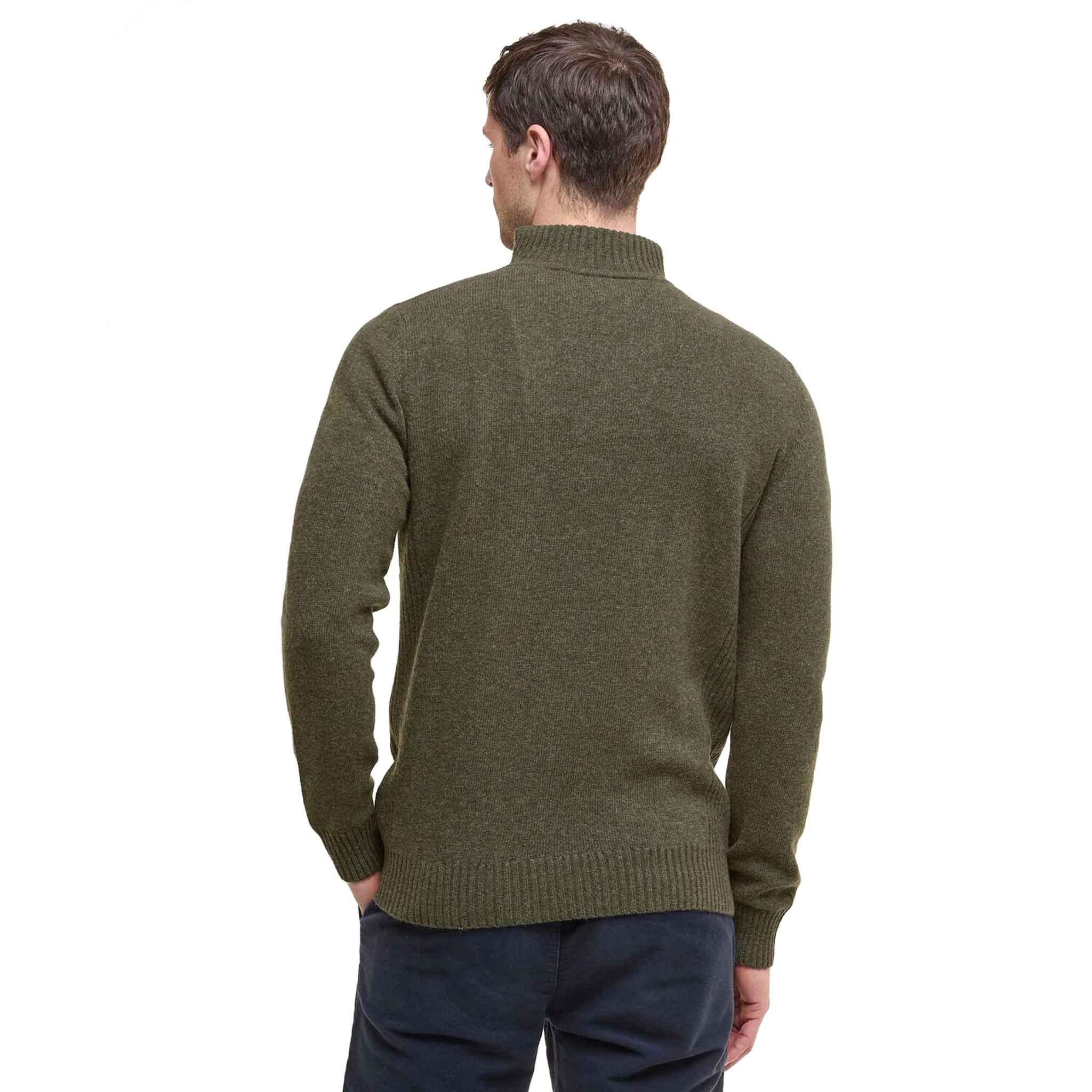 Barbour Nelson Essential Half Zip Jumper Seaweed