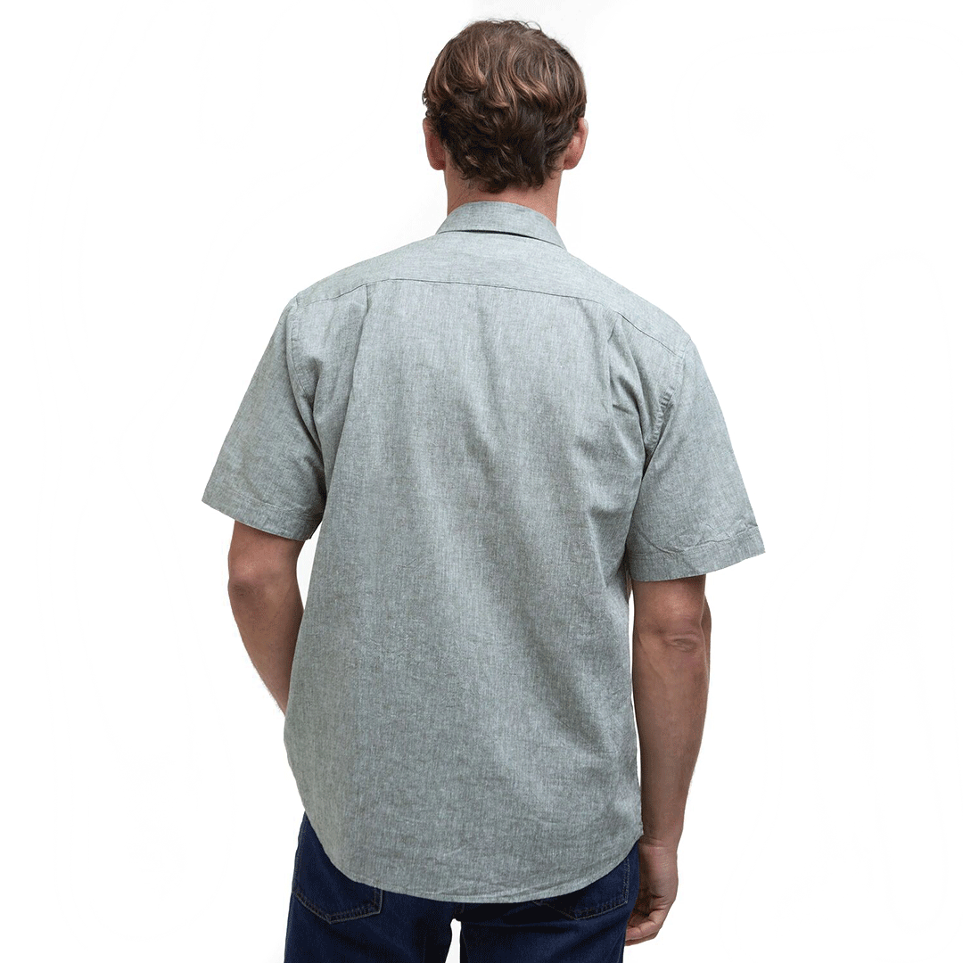 Barbour Nelson Men's Short Sleeve Regular Fit Shirt Olive