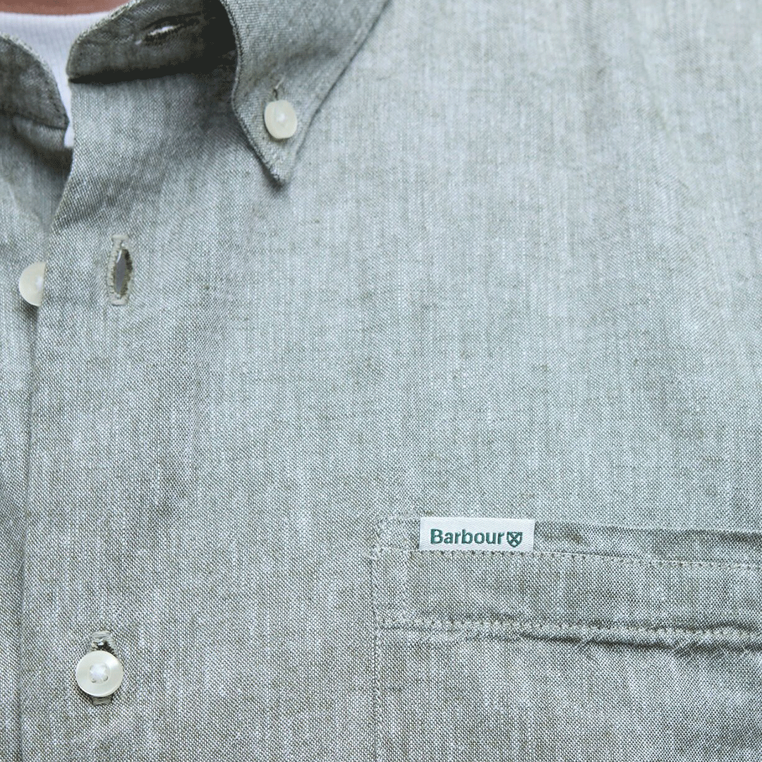 Barbour Nelson Men's Short Sleeve Regular Fit Shirt Olive