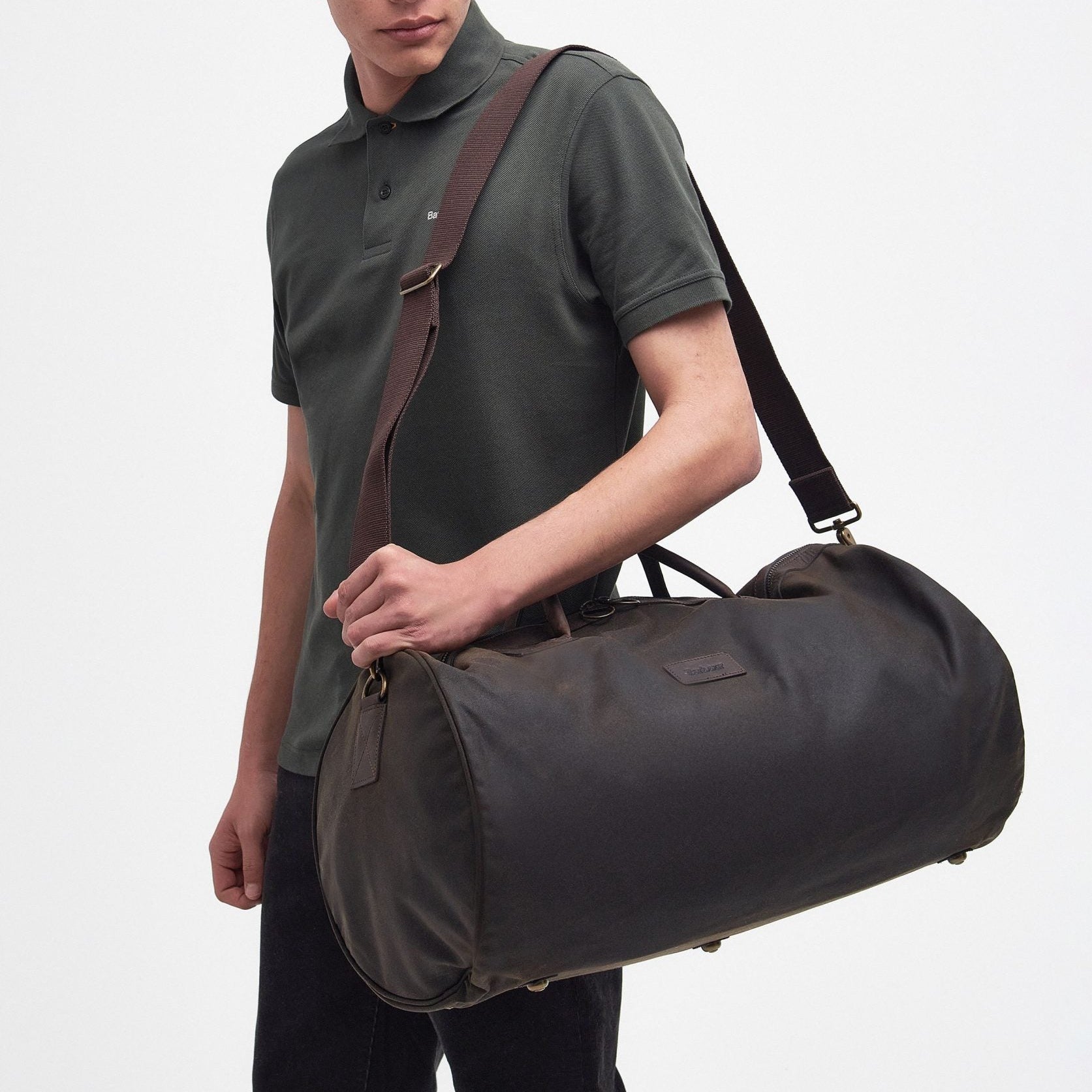 Barbour Olive Wax Holdall 3