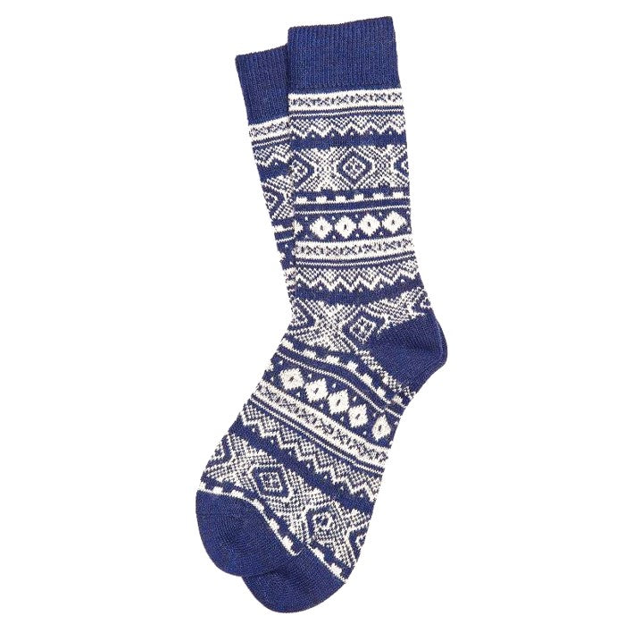 Barbour Onso Fairisle Socks Navy 1