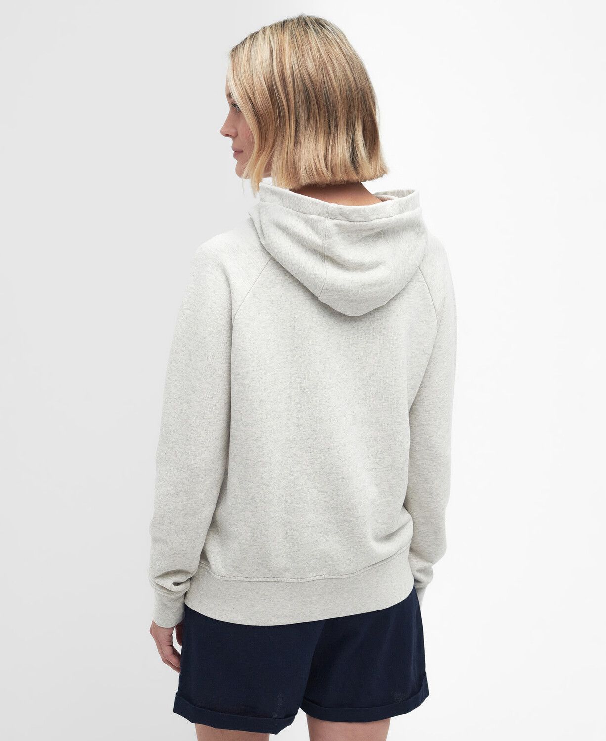 Barbour Otterburn Ladies Sweatshirt Hoodie Cloud Marl-Navy 3