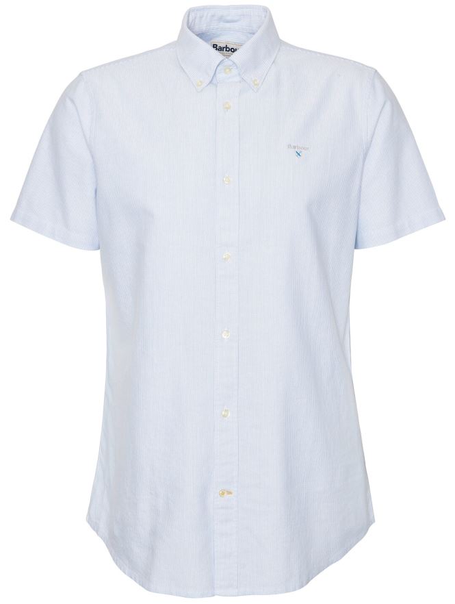 Barbour Oxtown Short Sleeve Tailored Shirt Sky Blue 1