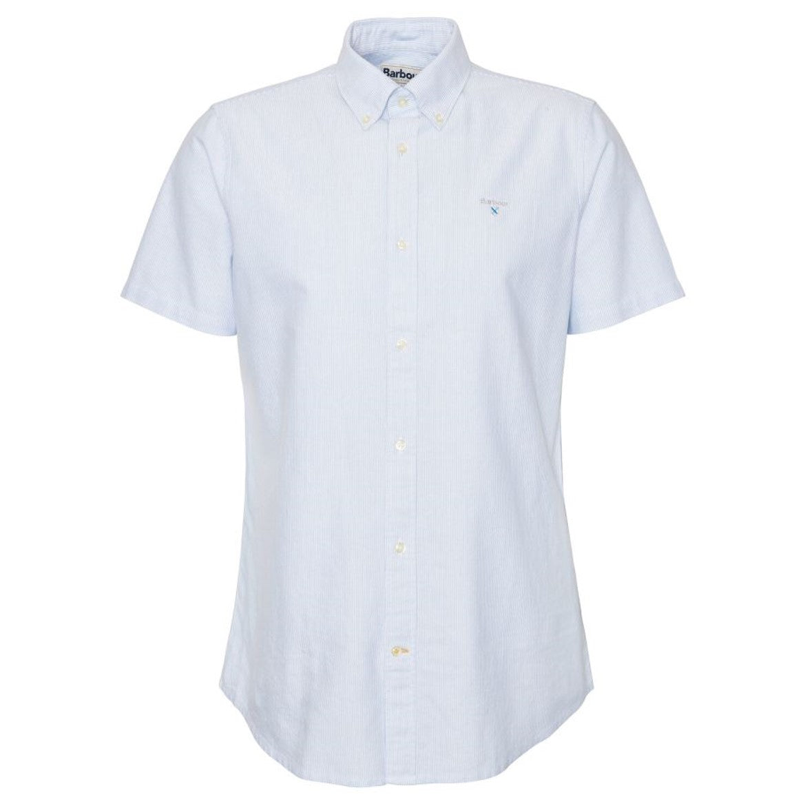 Barbour Oxtown Short Sleeve Tailored Shirt Sky Blue 1
