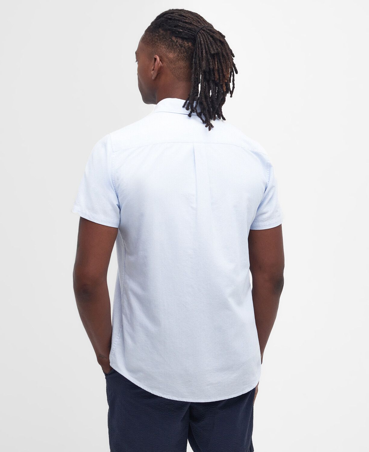 Barbour Oxtown Short Sleeve Tailored Shirt Sky Blue 4