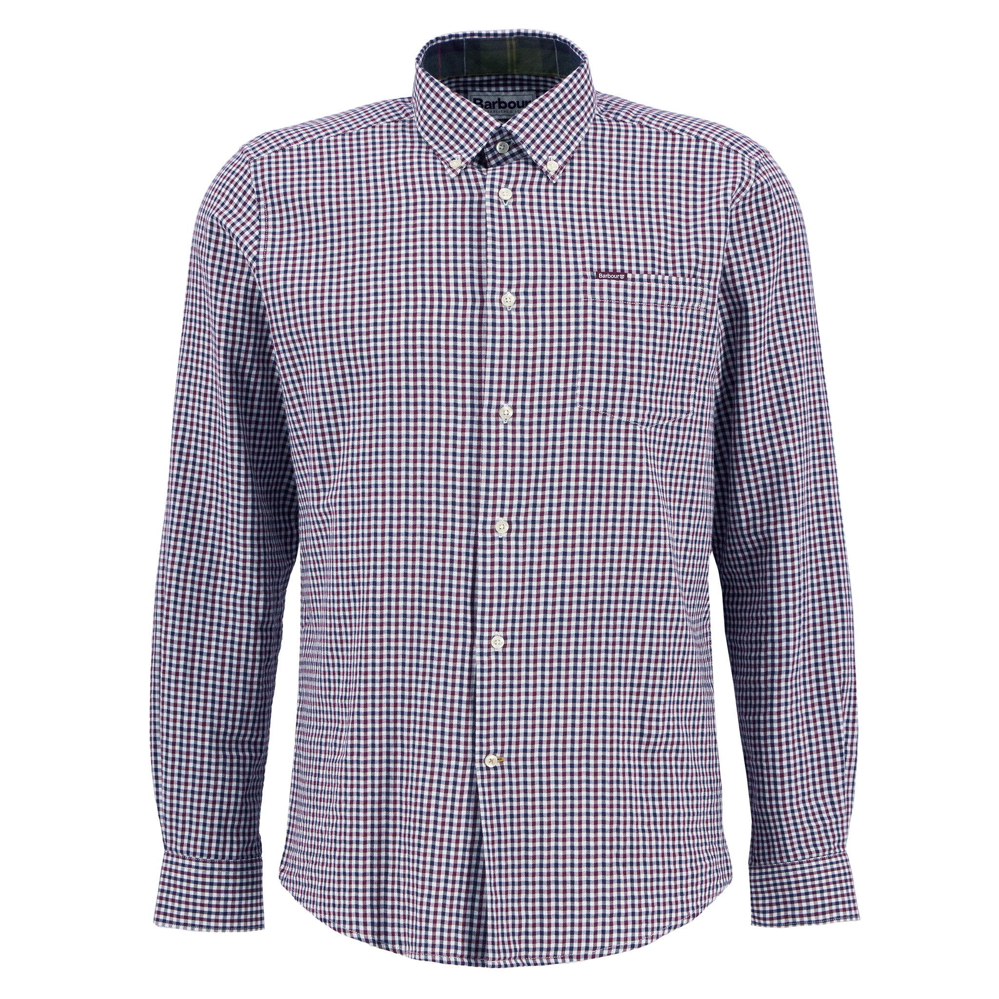 Barbour Padshaw Tailored Long-Sleeved Shirt Rich Red Mens