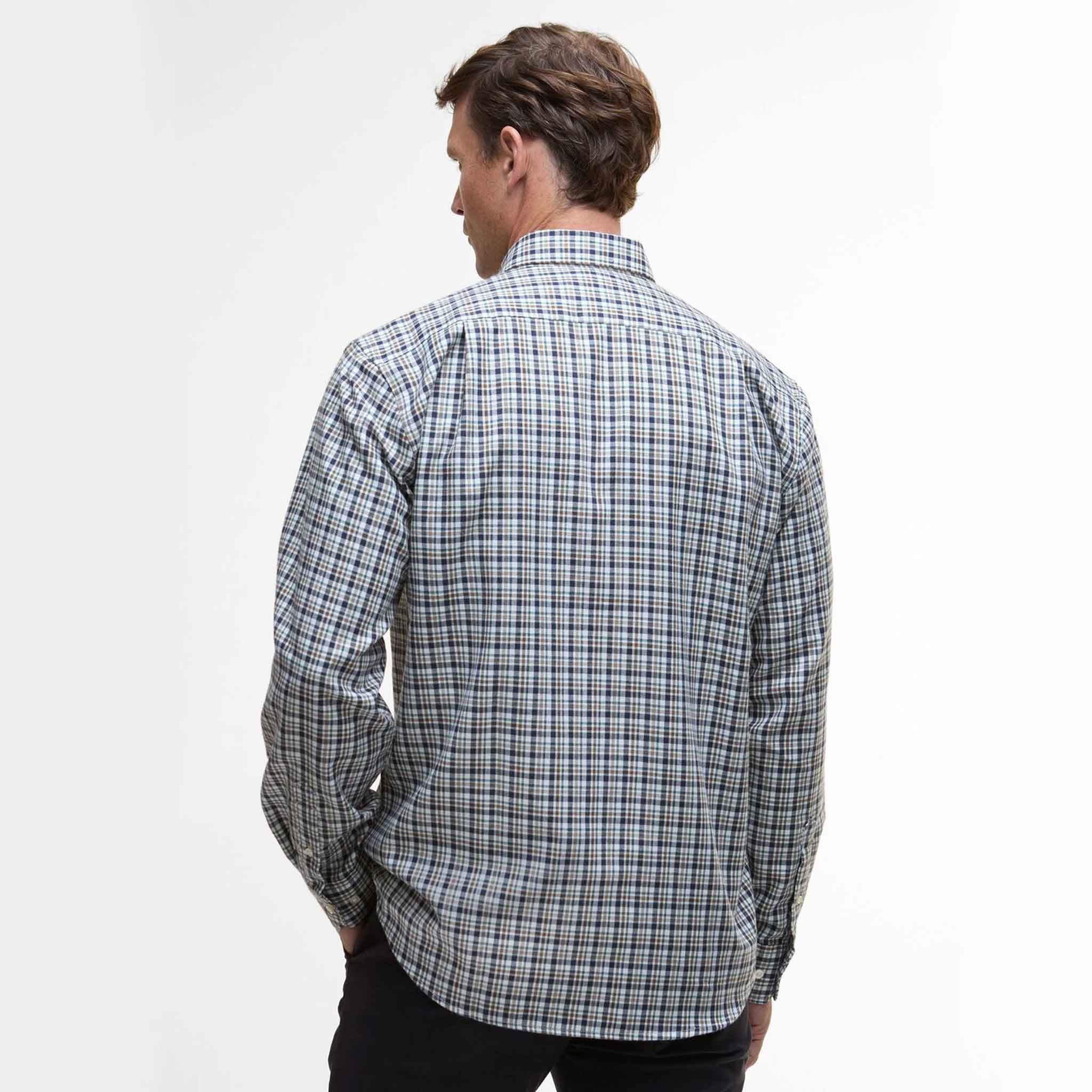 Barbour Panwell Thermo-Weave Checked Shirt Navy