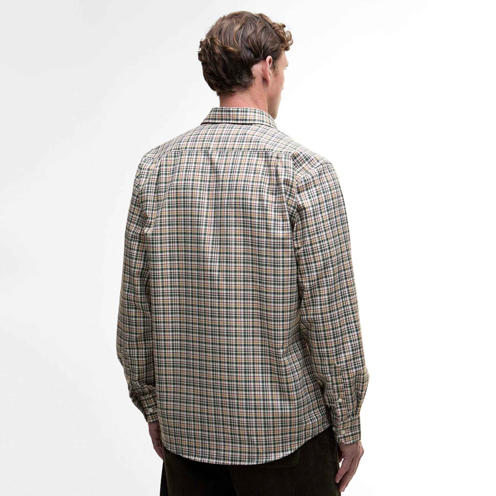 Barbour Panwell Thermo-Weave Checked Shirt Olive