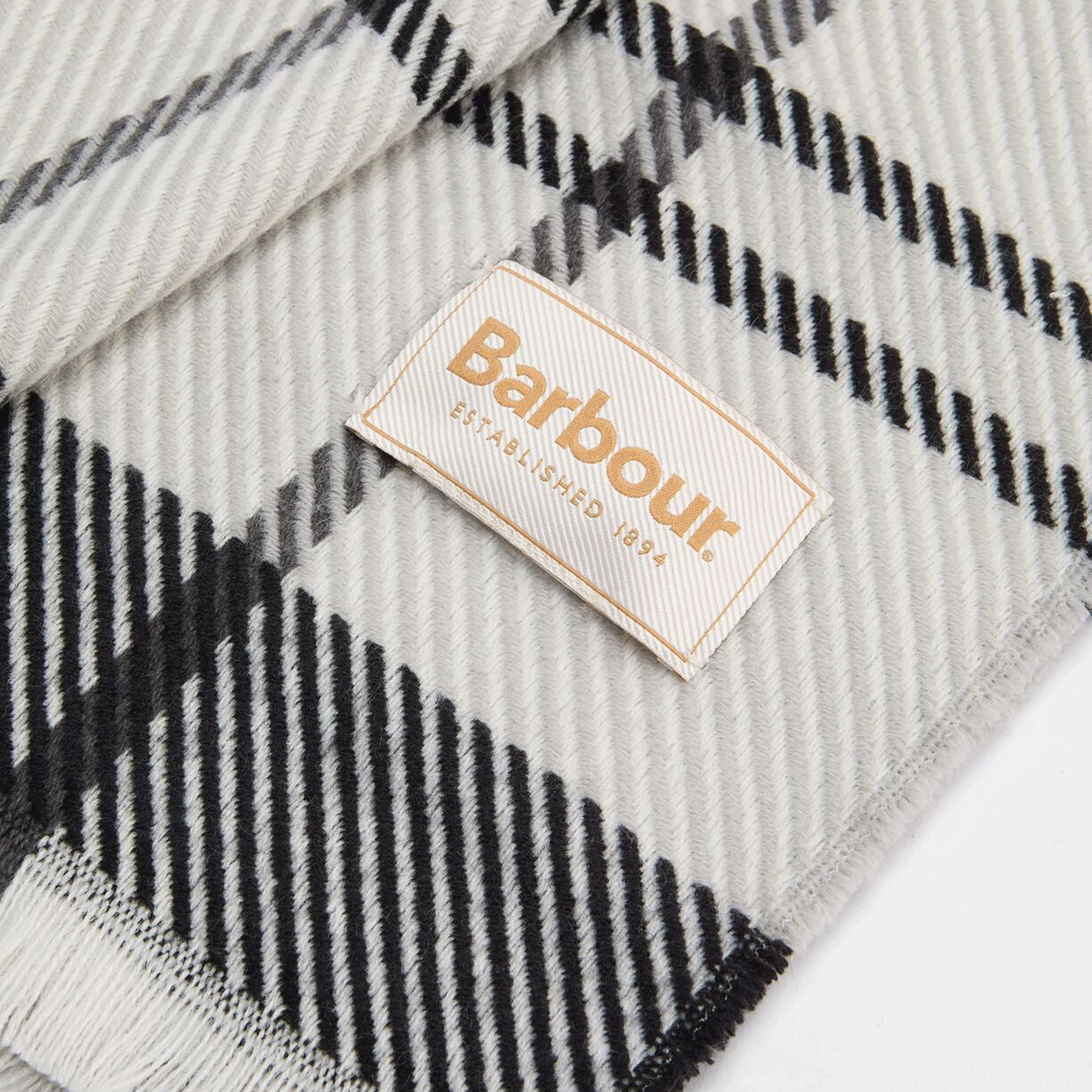 Barbour Pendle Beanie & Blair Scarf Gift Set Monochrome