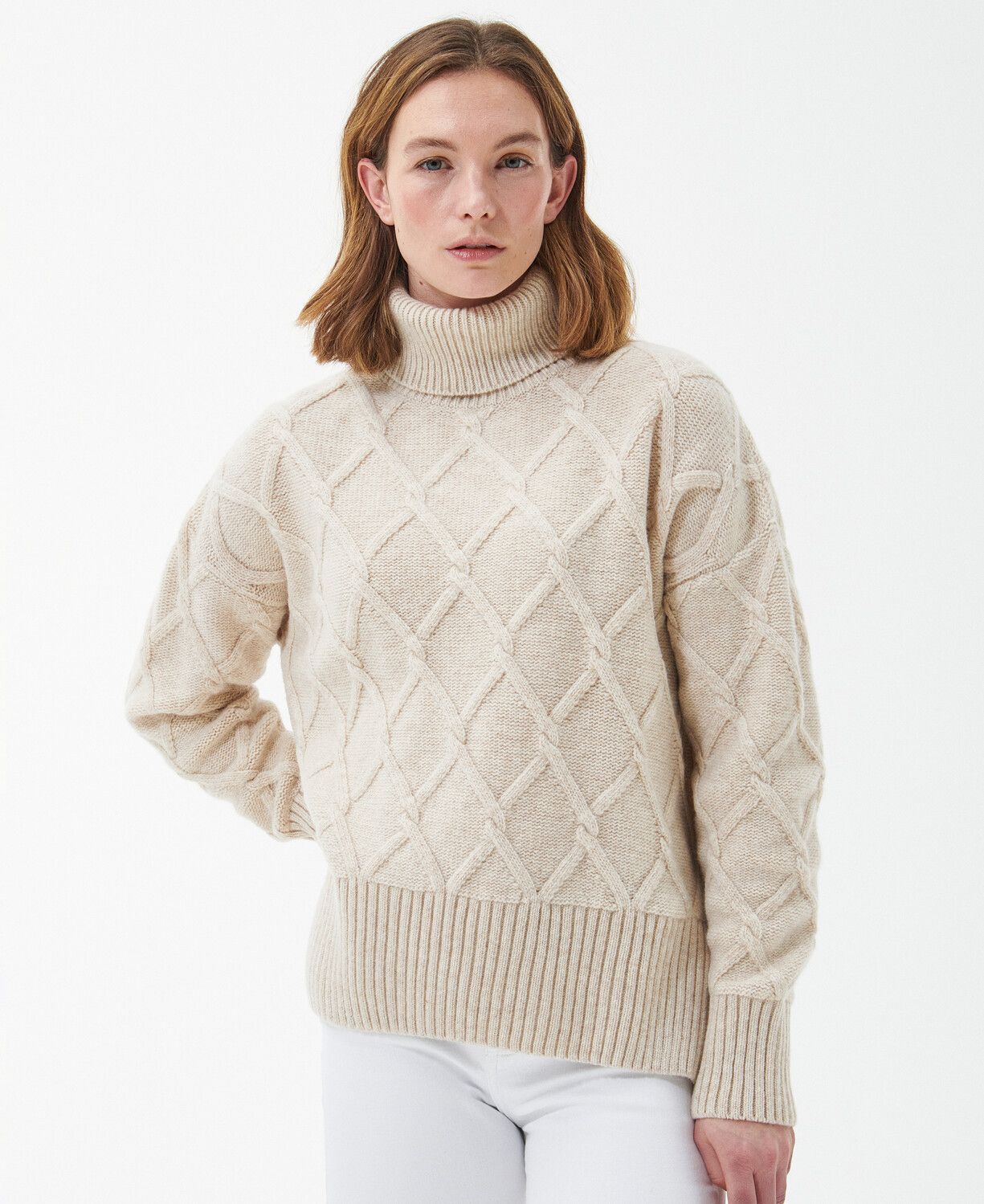 Barbour Perch Knitted Jumper Oatmeal 2