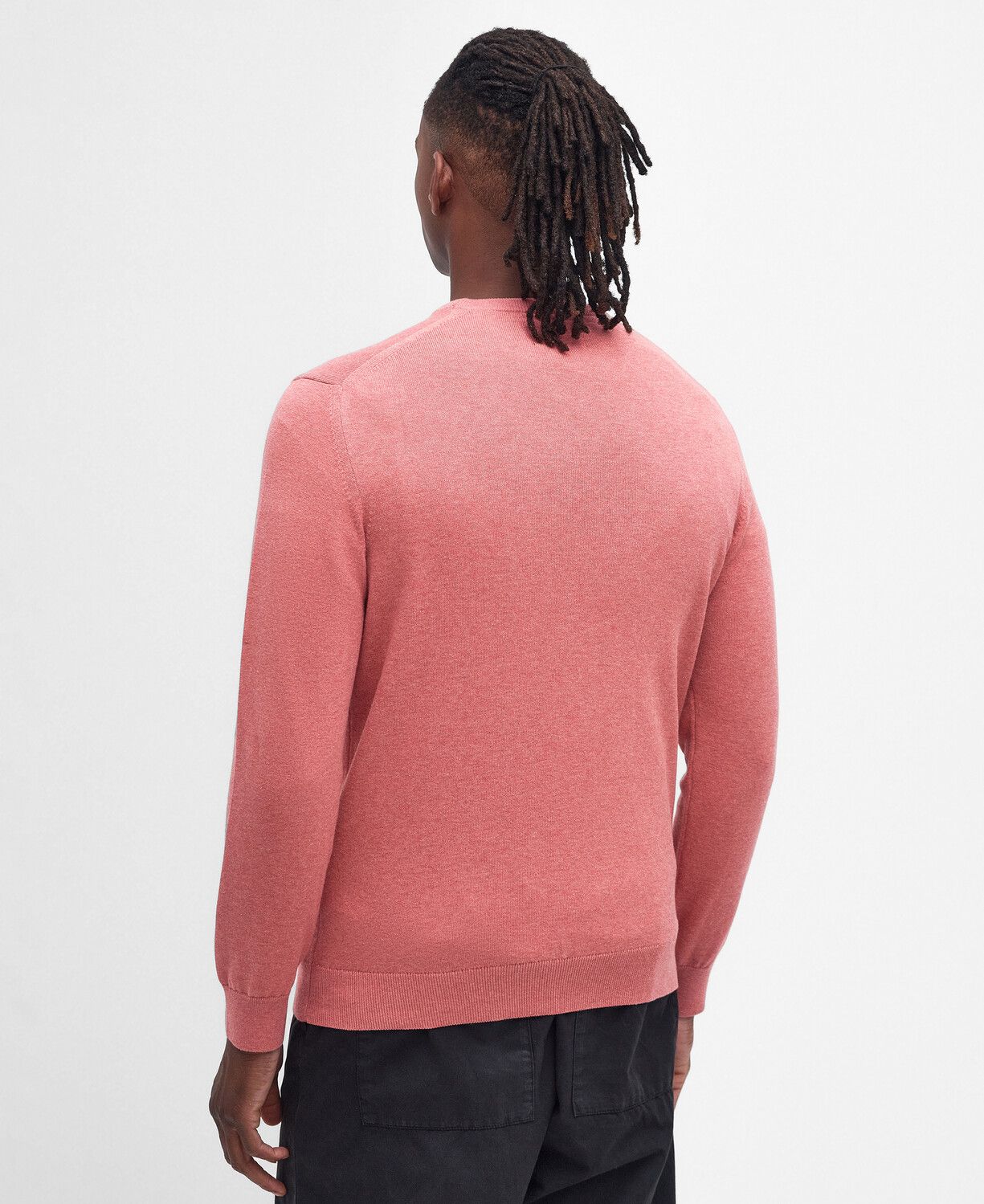 Barbour Pima Cotton Crew Neck Jumper Pink Clay 4