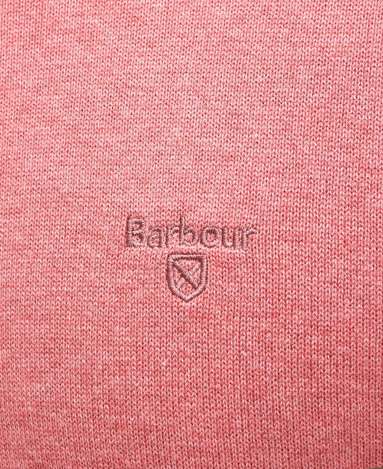 Barbour Pima Cotton Crew Neck Jumper Pink Clay 5