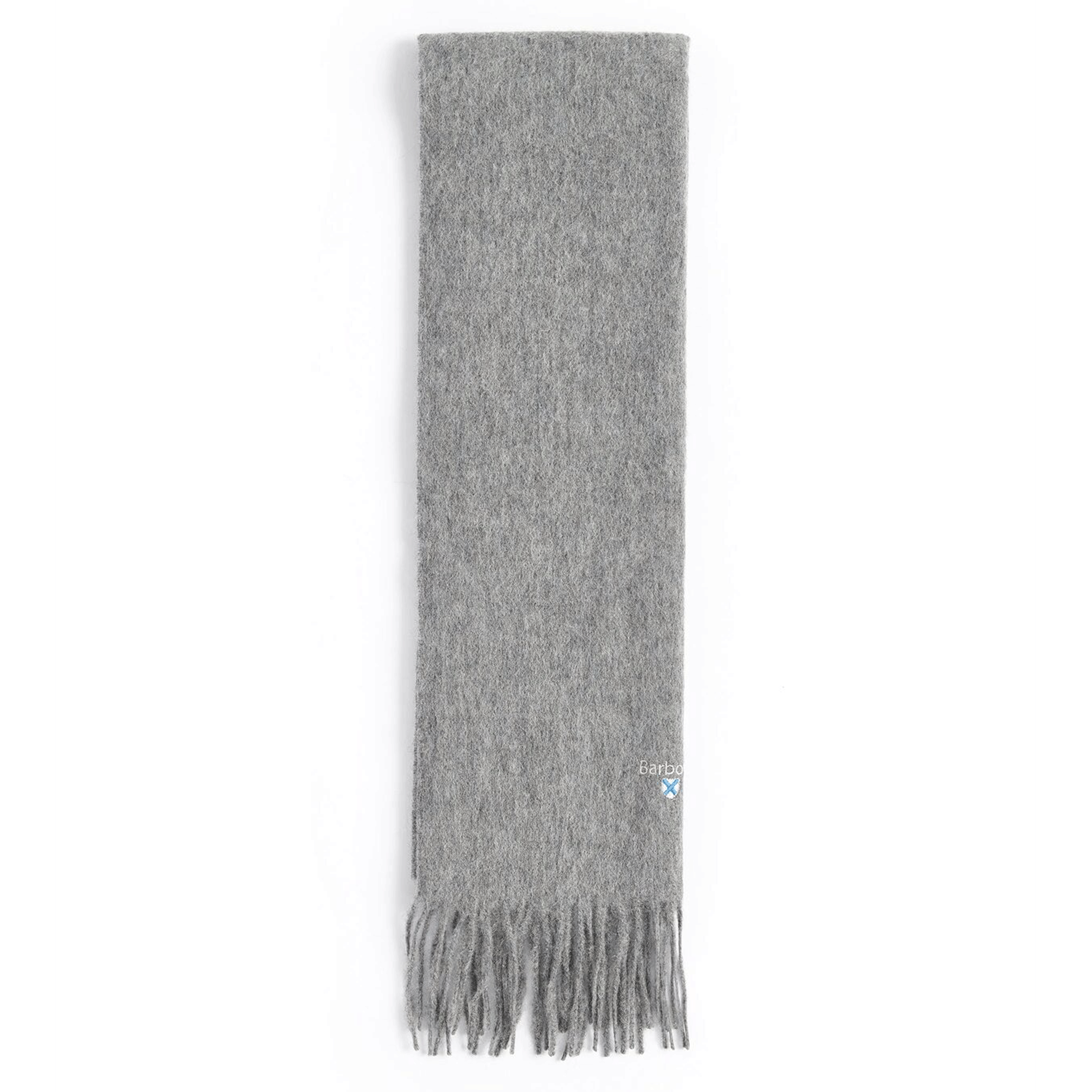 Barbour Plain Lambswool Scarf Light Grey Marl