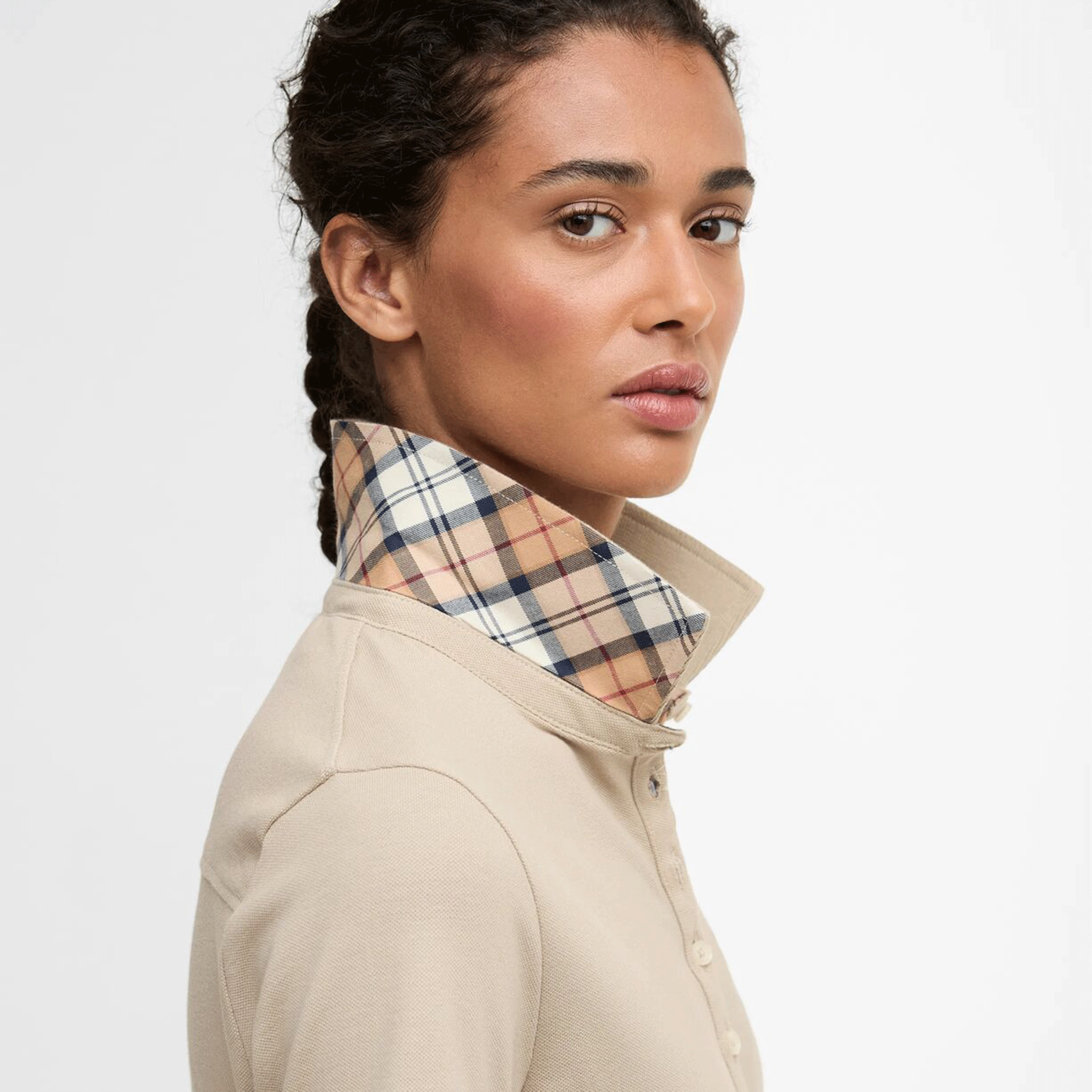 Barbour Portsdown Women's Polo Shirt Light Sand-Hessian