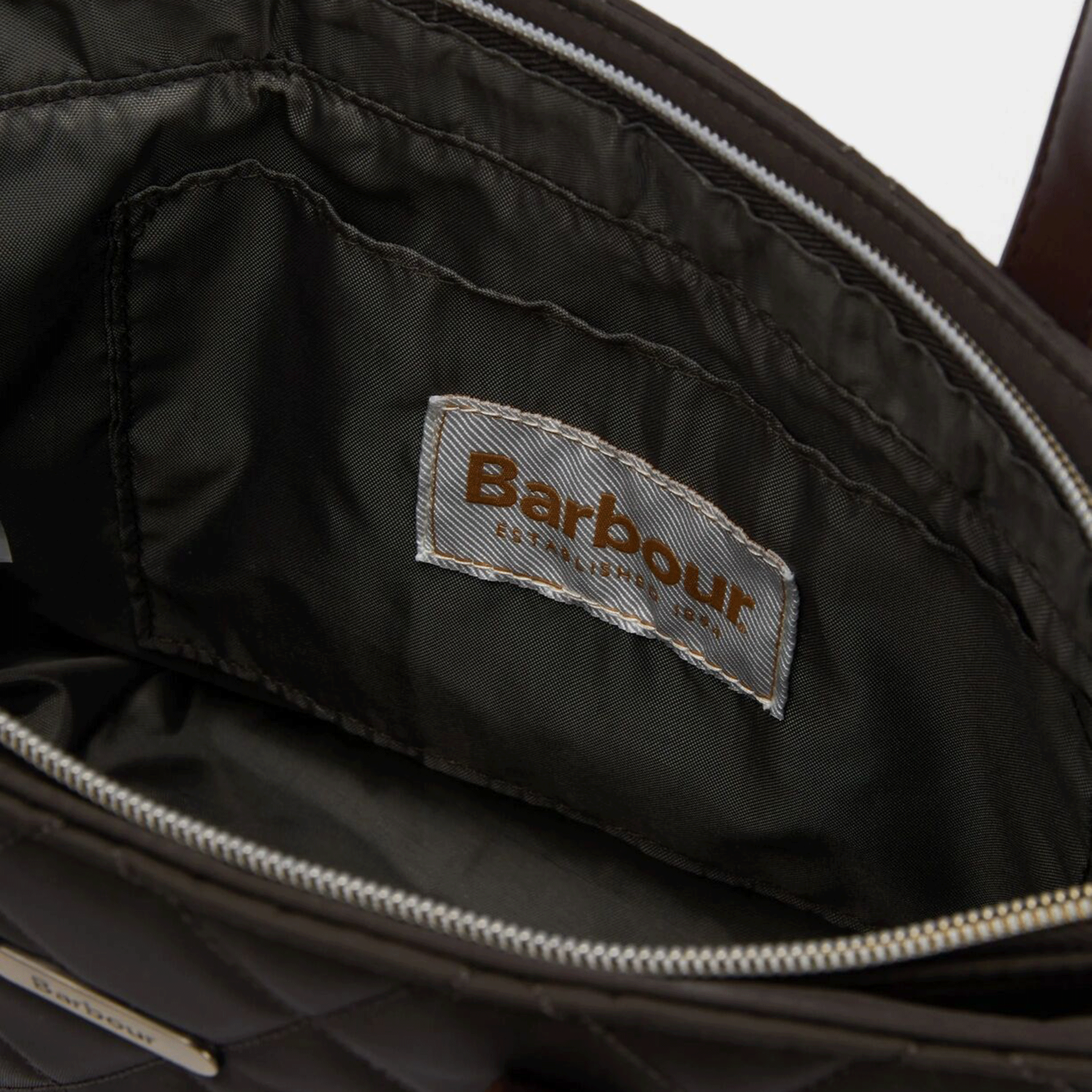 Barbour Quilted Mini Tote Bag Olive