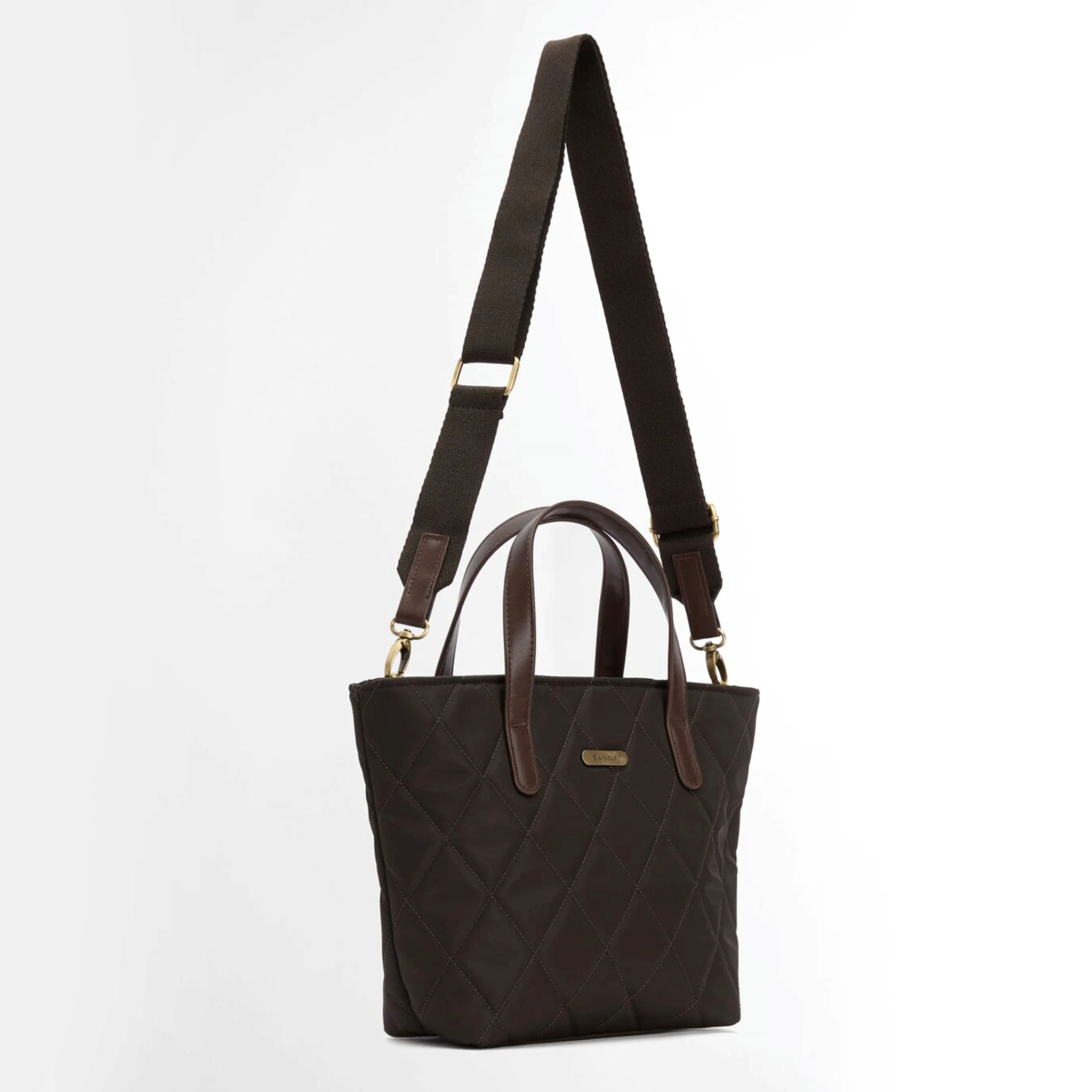 Barbour Quilted Mini Tote Bag Olive